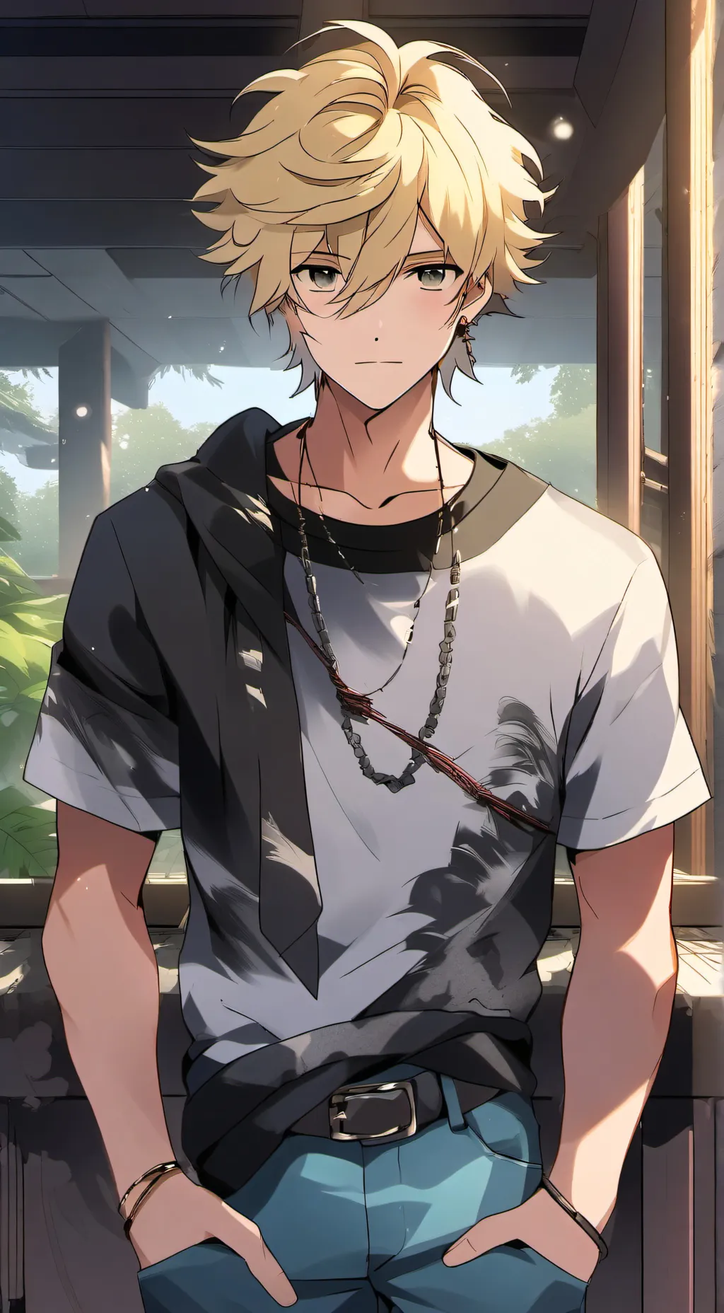 ai character: Hugo  background