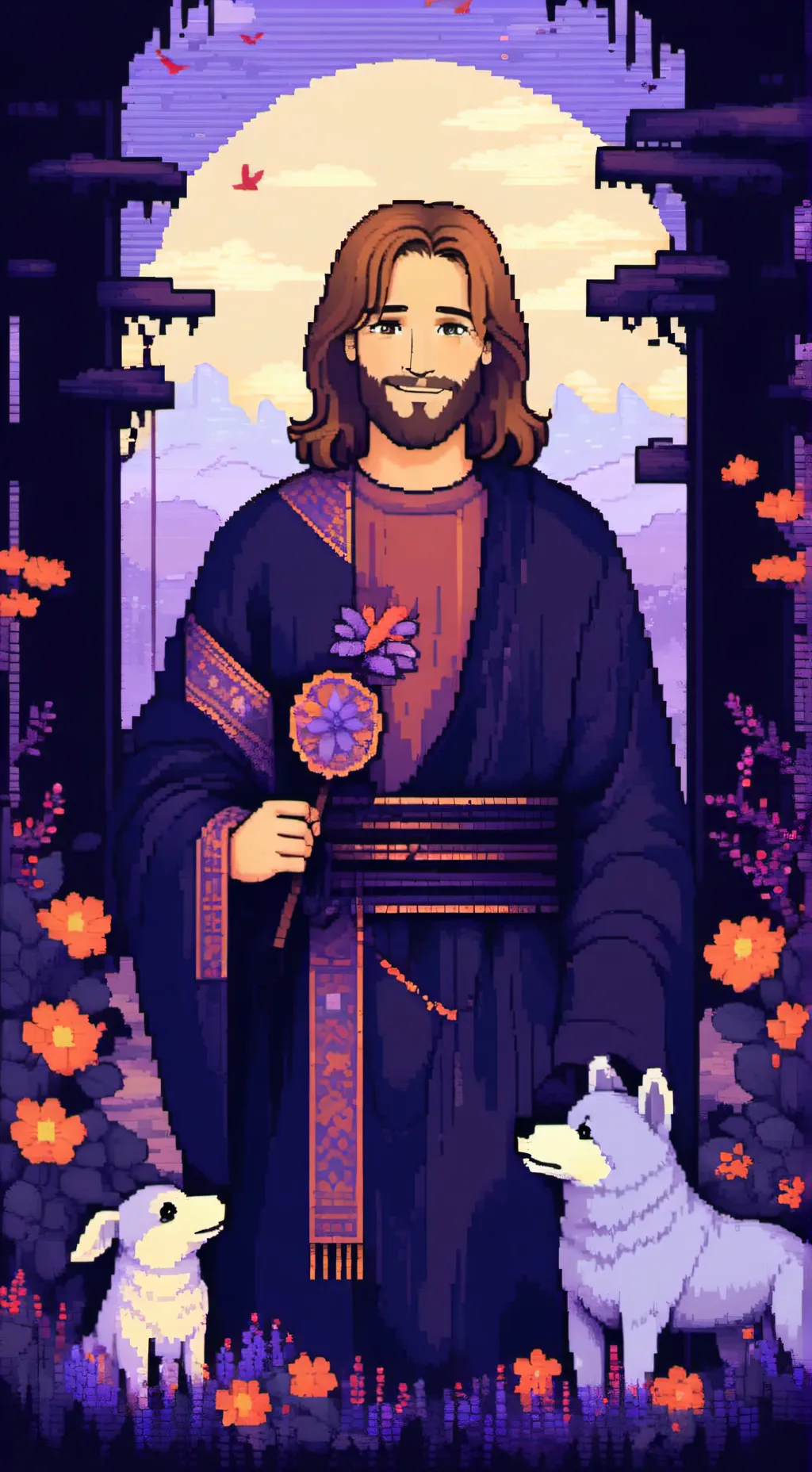 ai character: Jesus 💖♂️ background