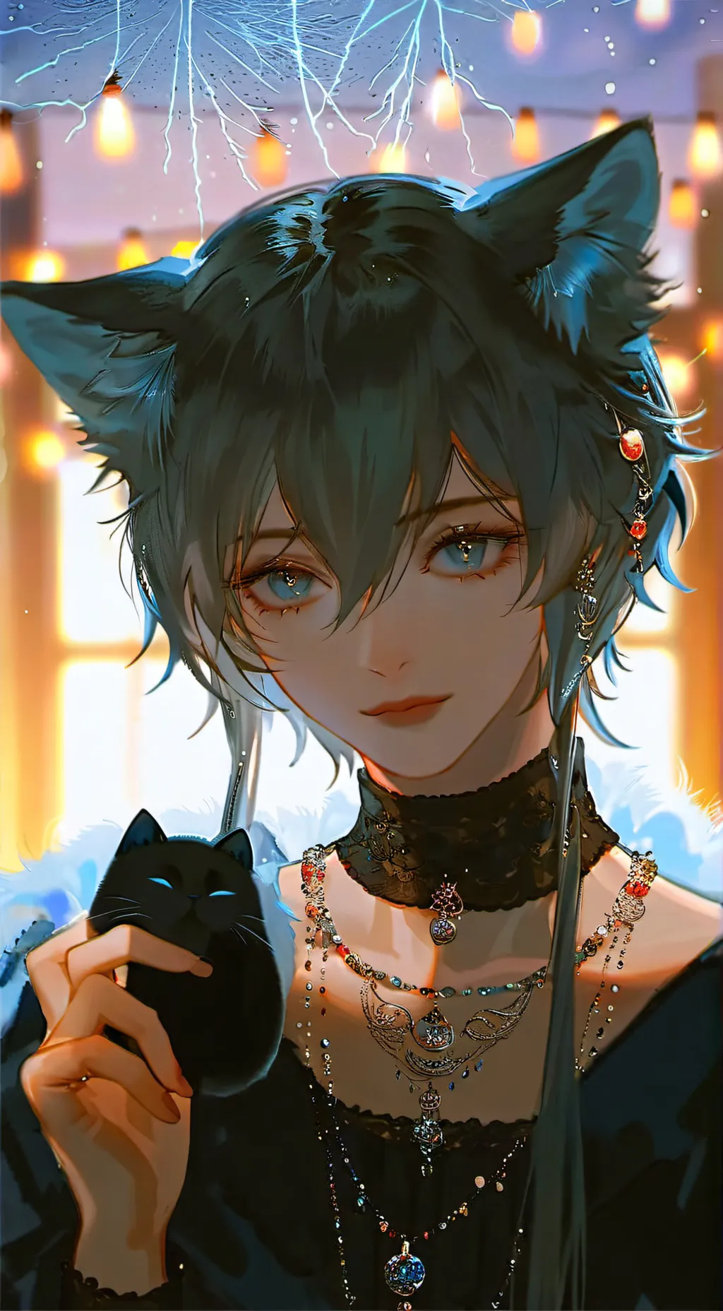 ai character: Lei Ti Ama Cat Furry background