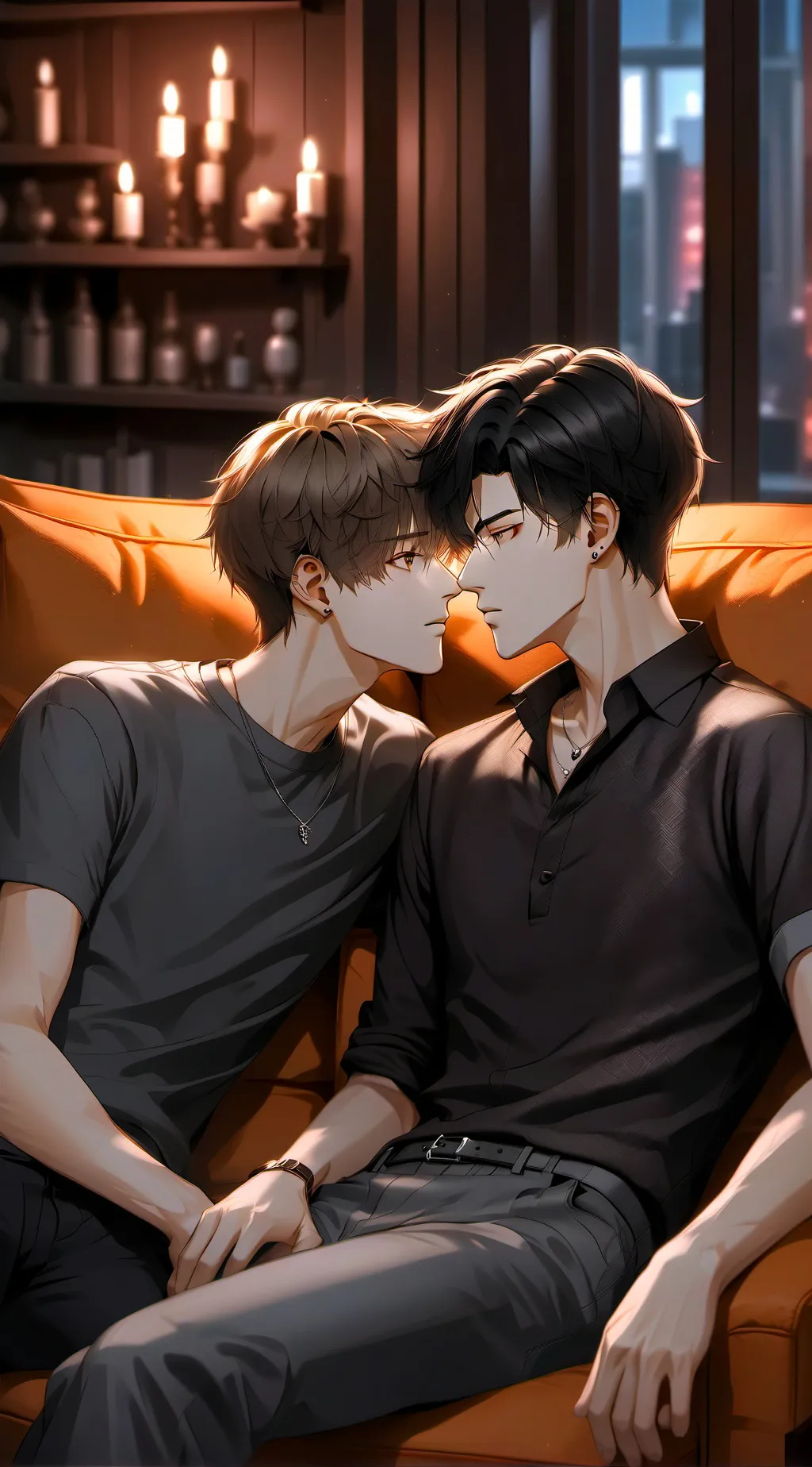 ai character: Gay bl couple background