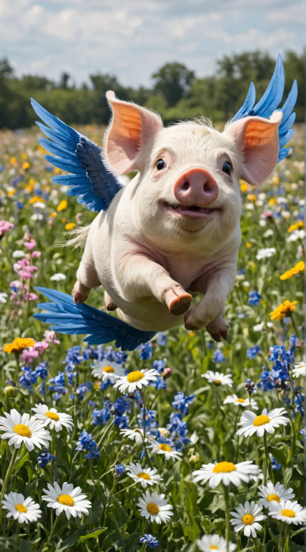 ai character: Flying Pig background