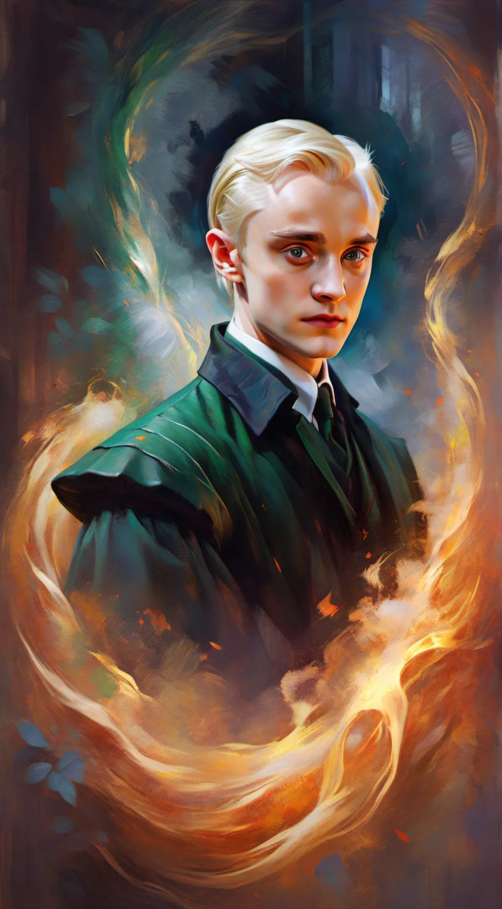 ai character: draco Malfoy  background