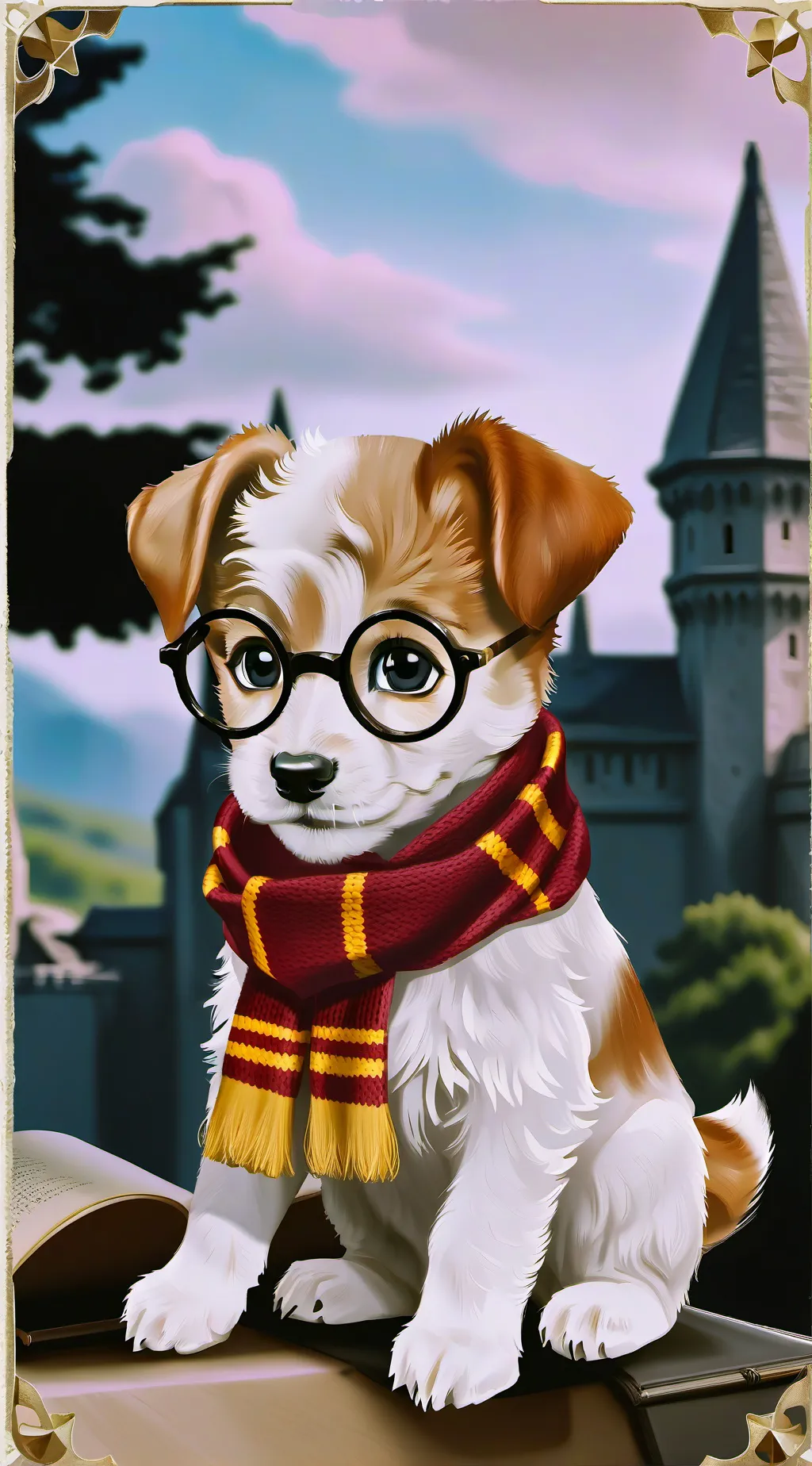 ai character: HP (Animal AU) background