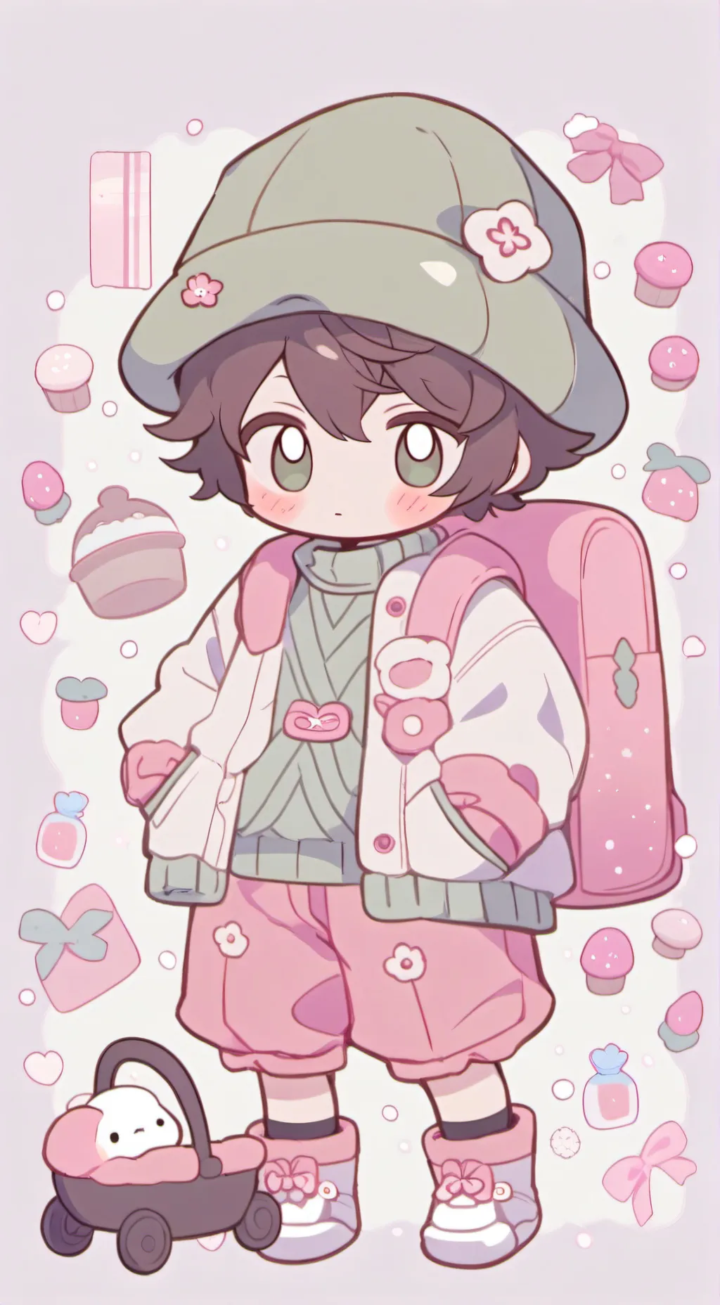 ai character: bebé en tu casa background