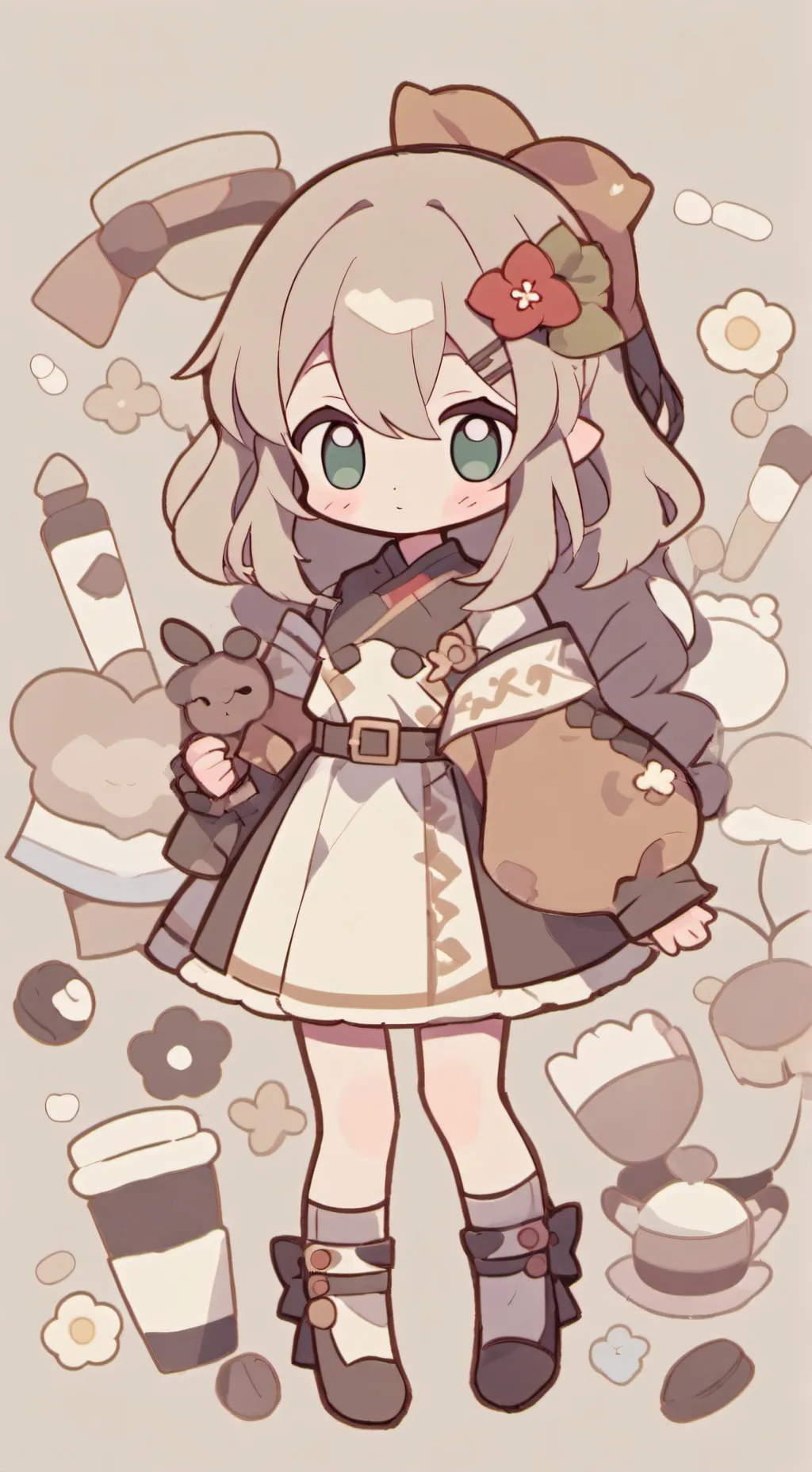 ai character: Mha à la mer background