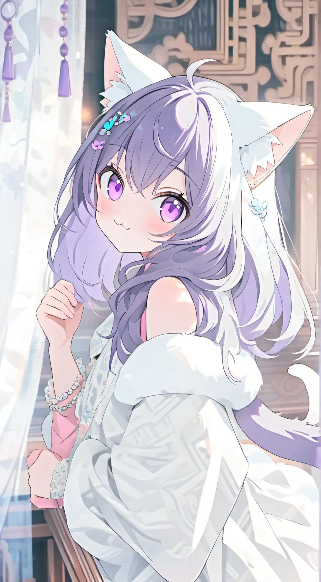 ai character: Chameleon Spirit Cat background