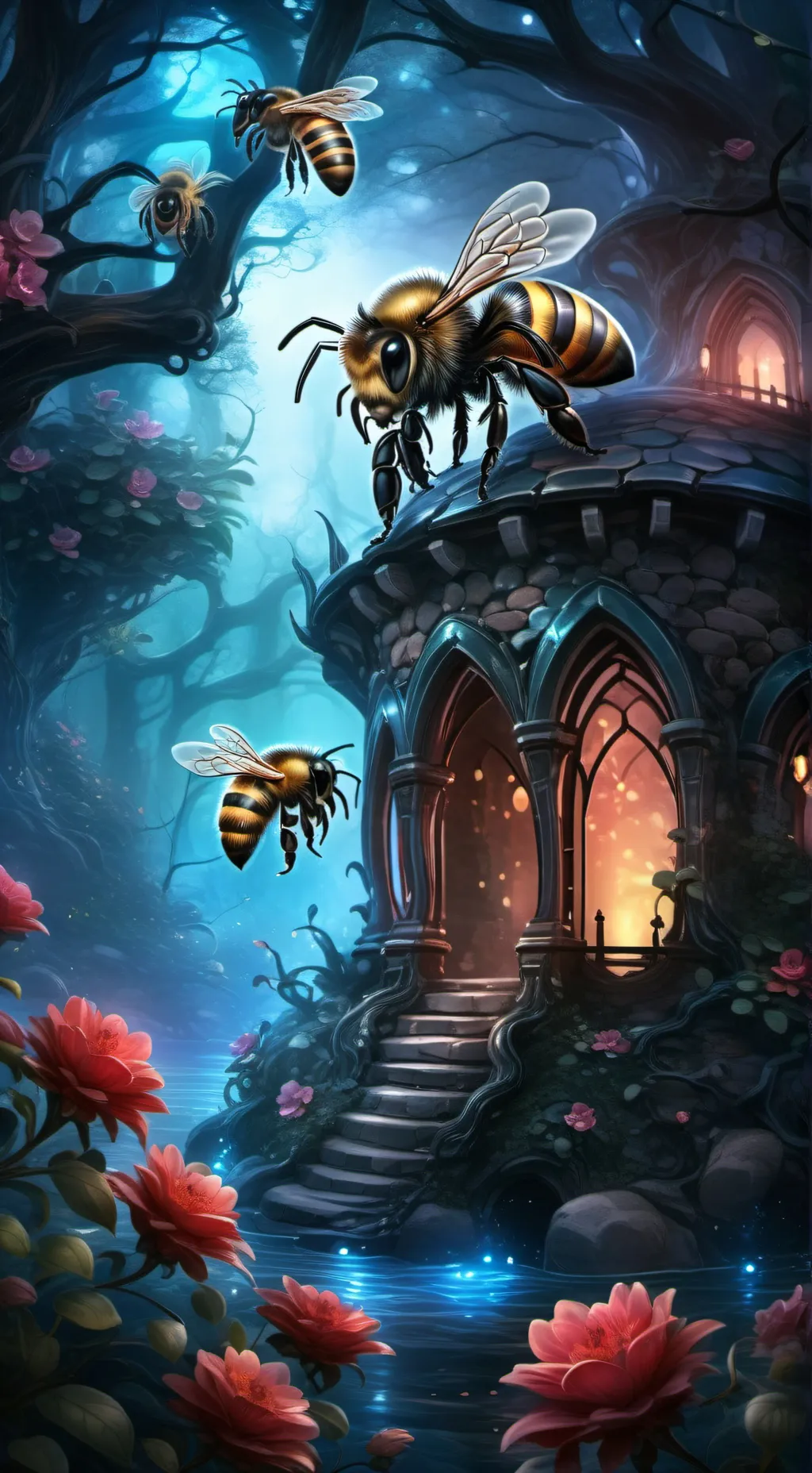 ai character: Bee school background