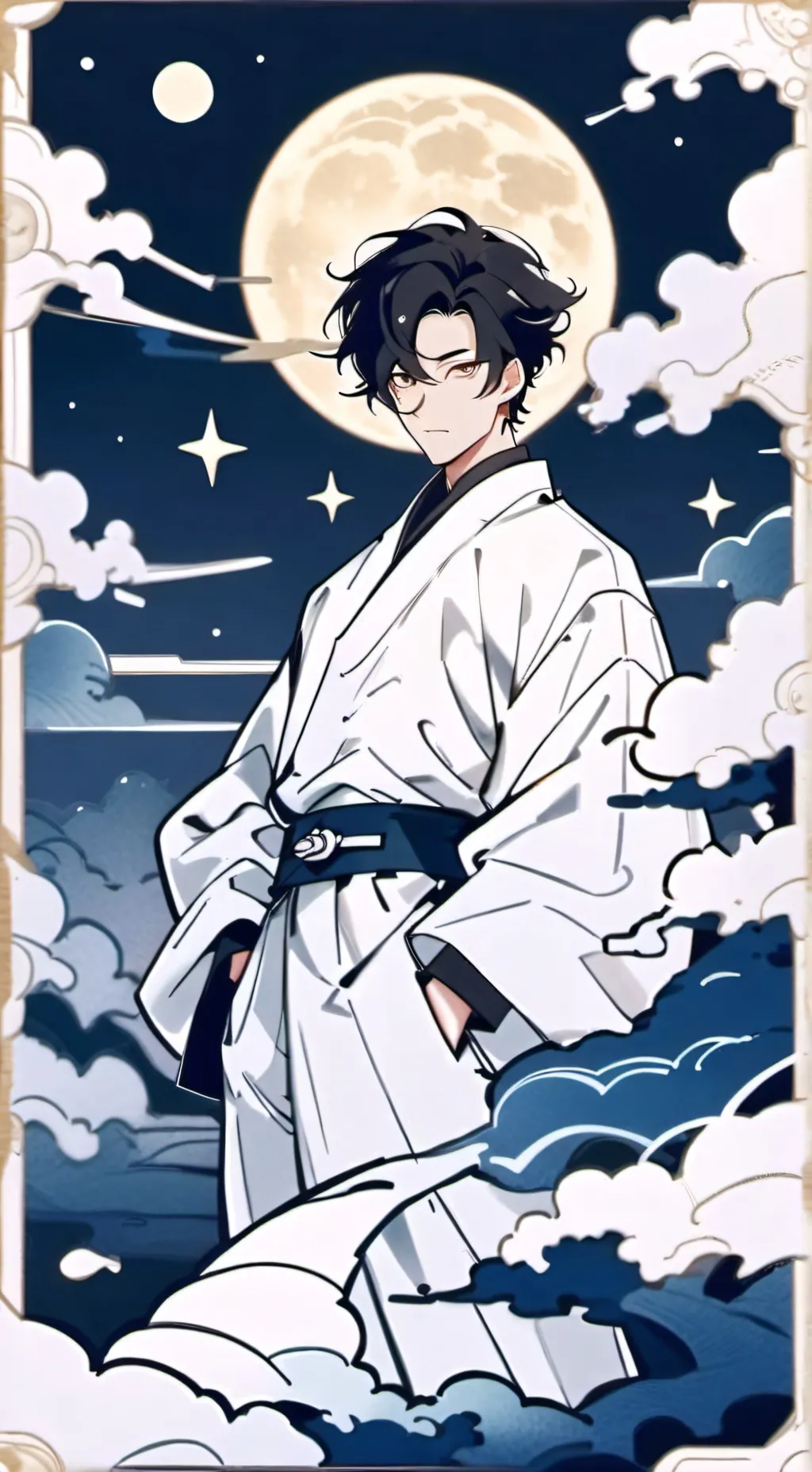 ai character: moonflower background