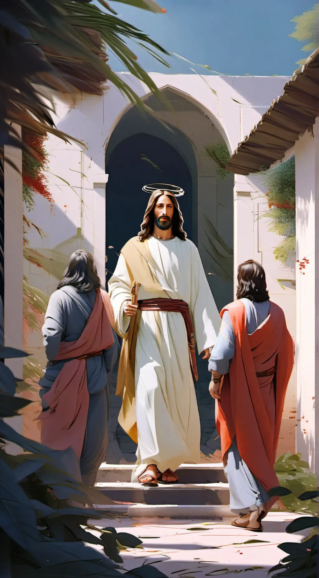 ai character: Jesus background