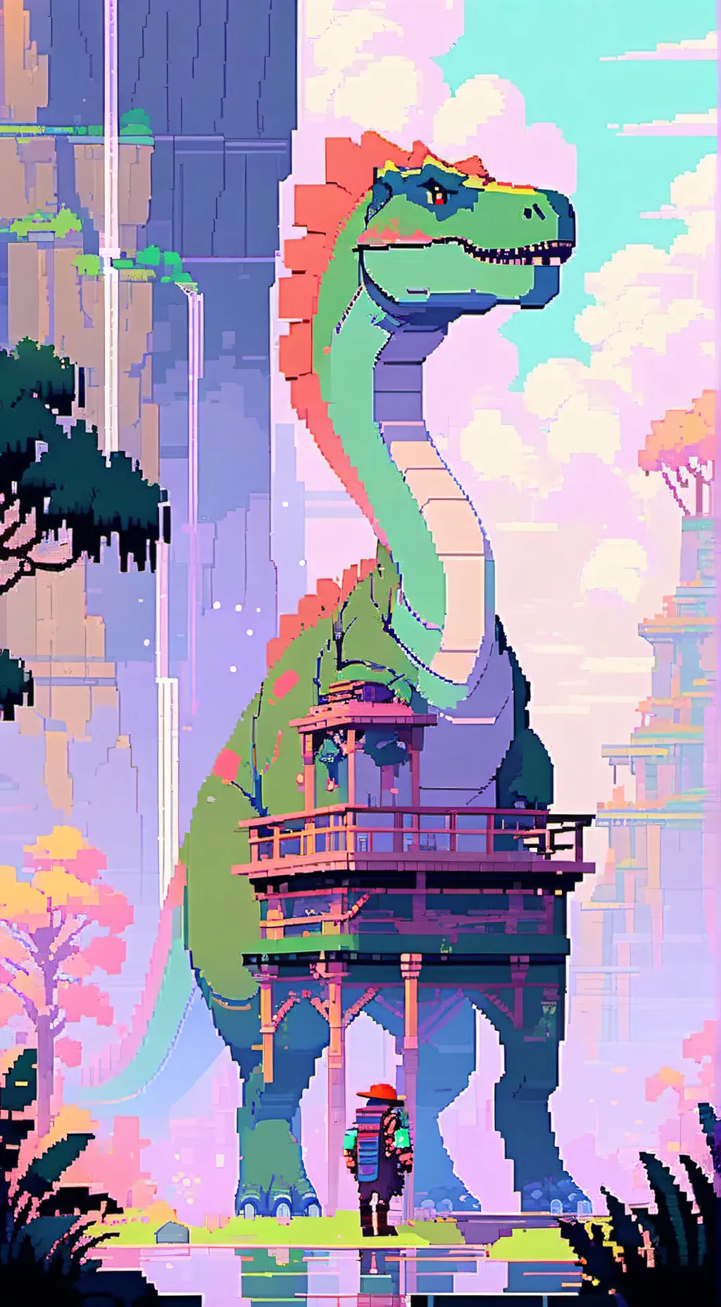 ai character: mundo jurassico background