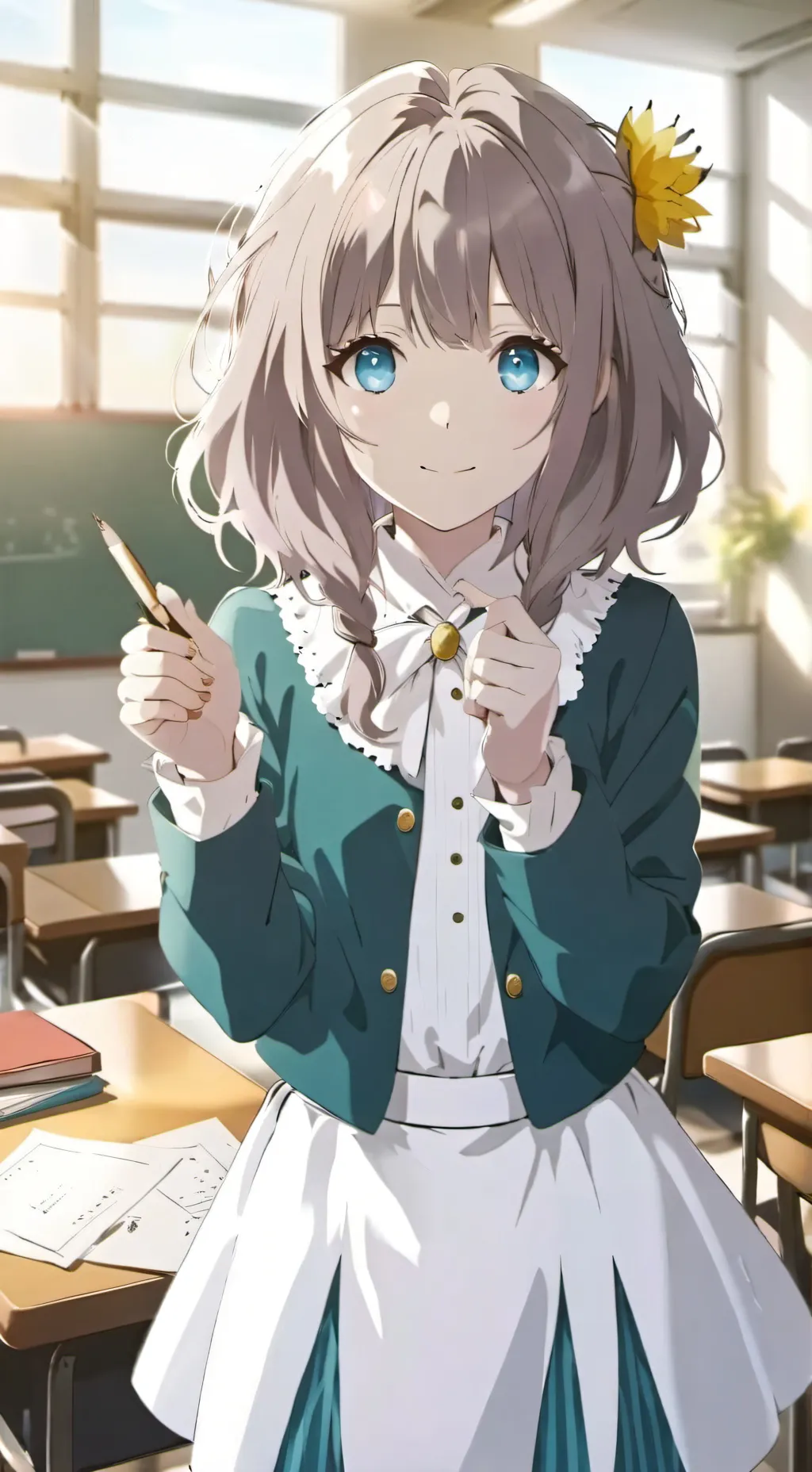 ai character: classroom  background