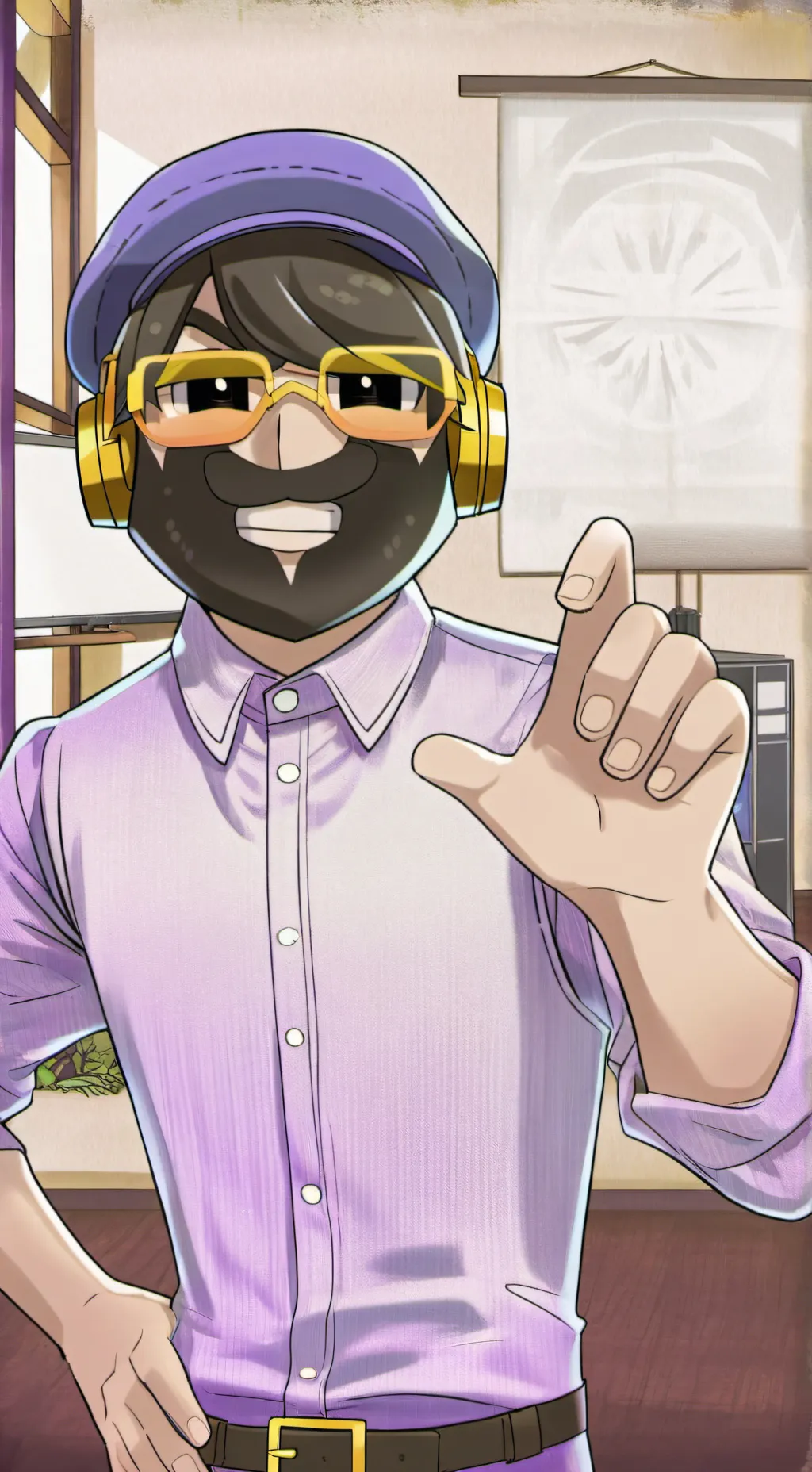 ai character: TDS X PLS DONATE background