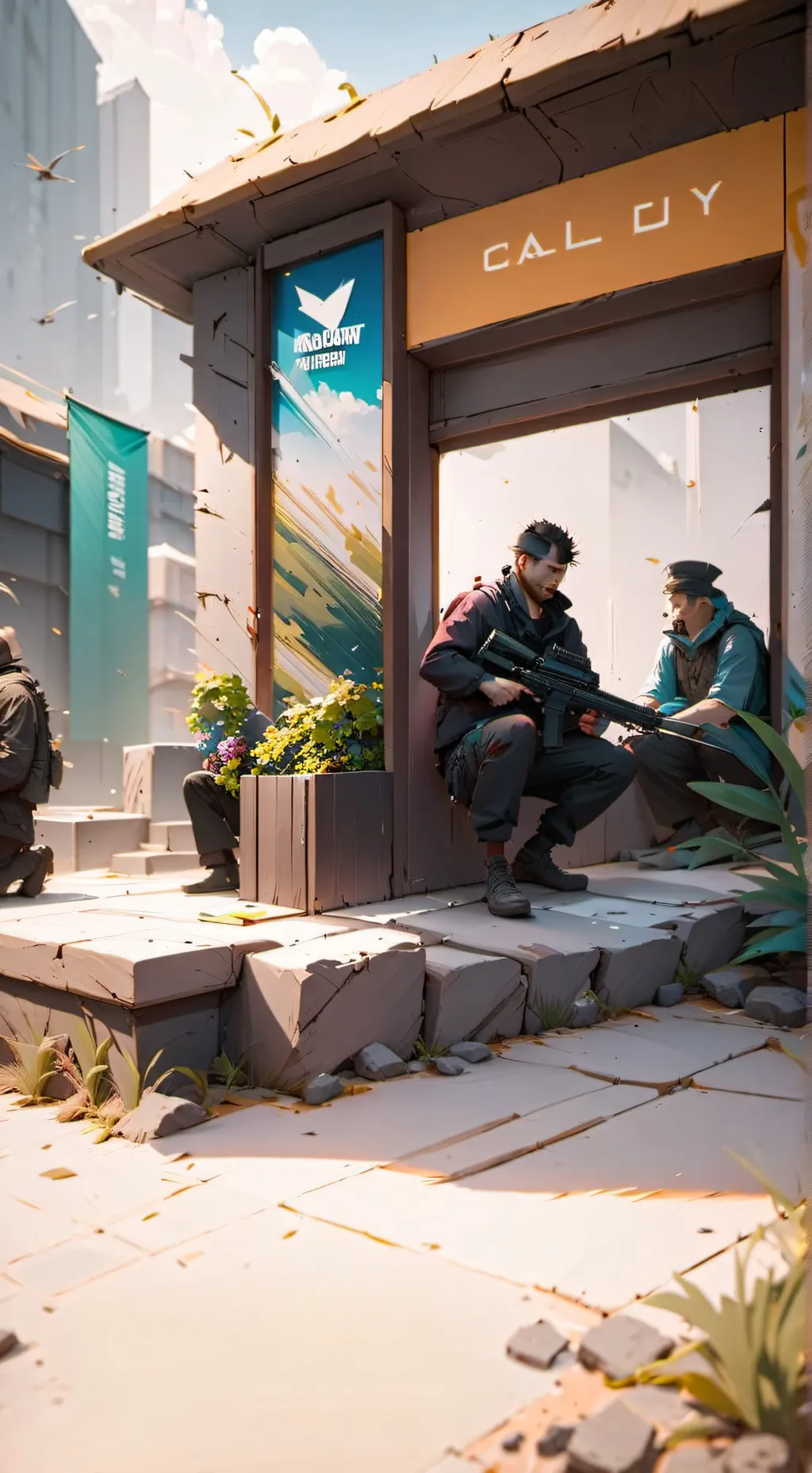 ai character: Average COD Lobby background