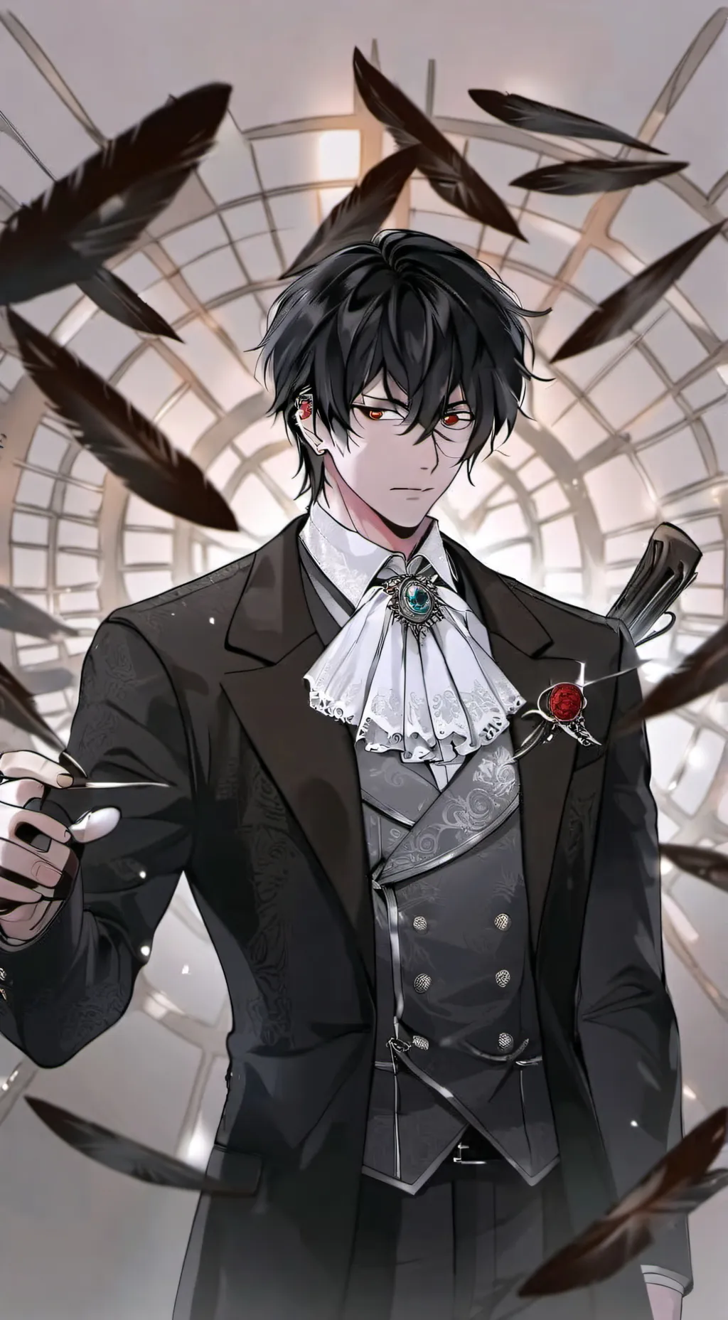 ai character: Eros🖤🕷️😎🌑☕ background