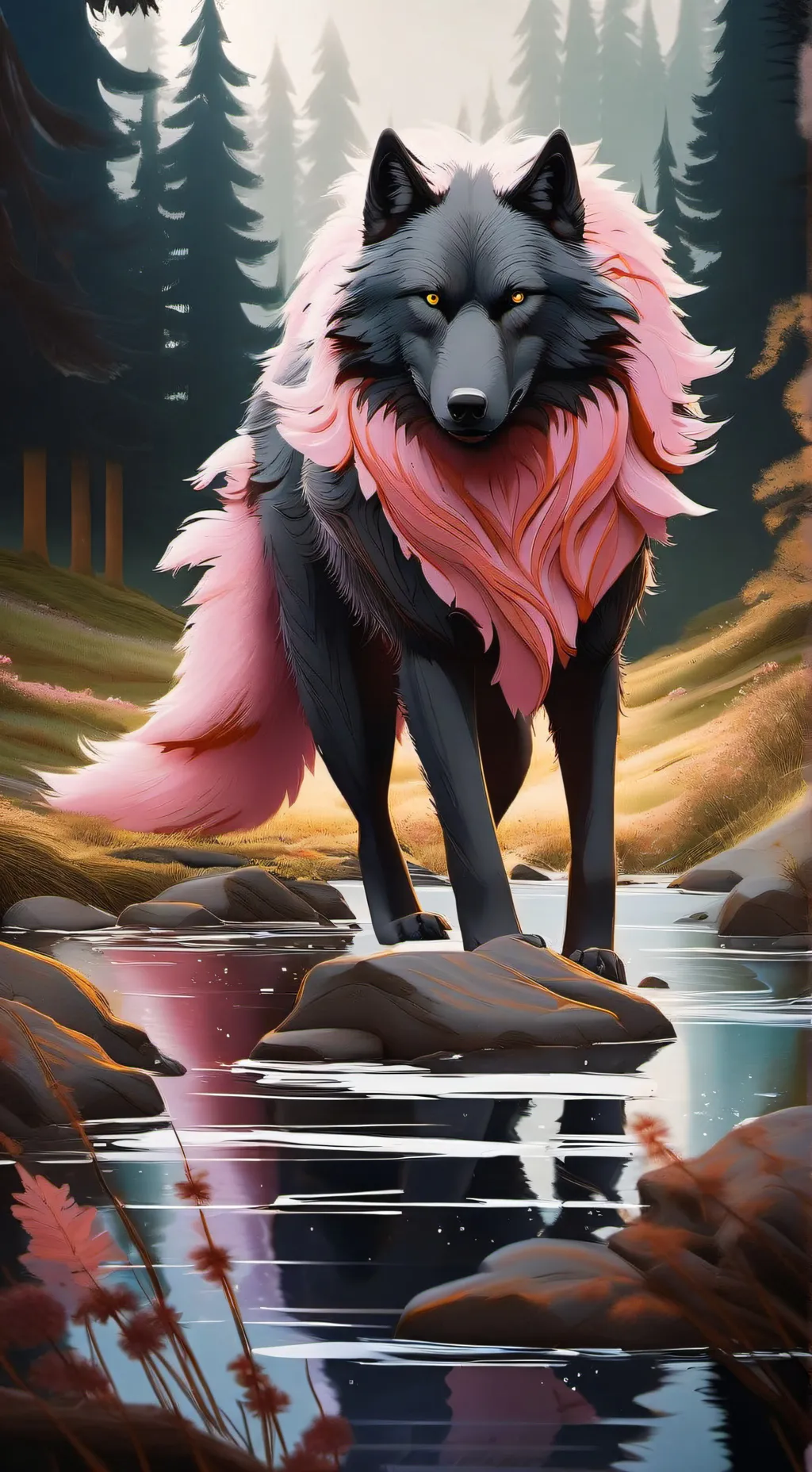 ai character: Addie but is wolf background