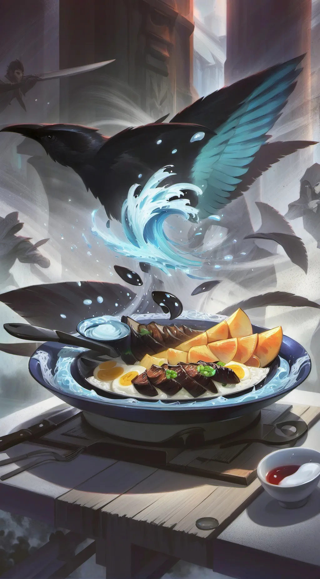 ai character: CH MUKBANG background