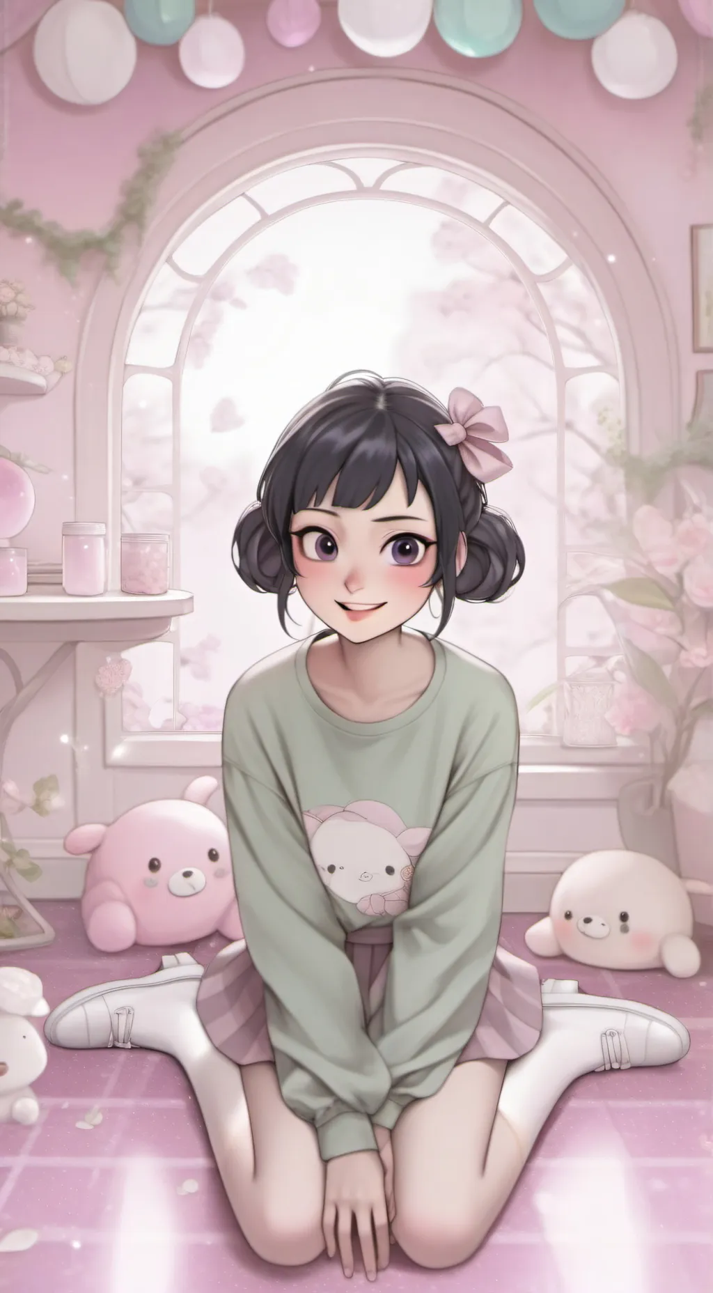 ai character: Zoey sleepover  background