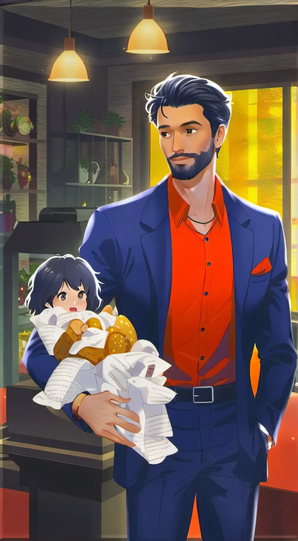 ai character: the rich family background