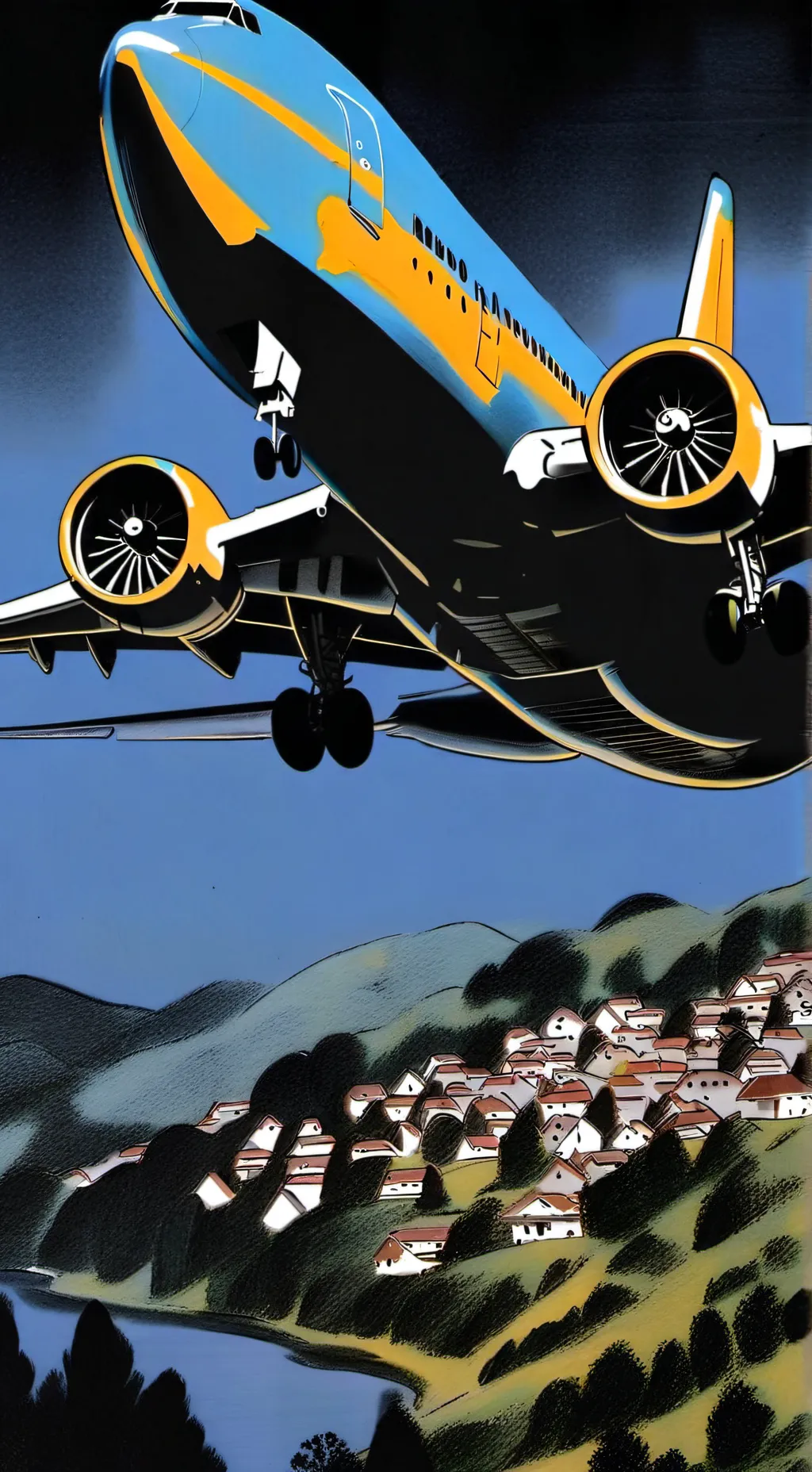 ai character: plane school  background