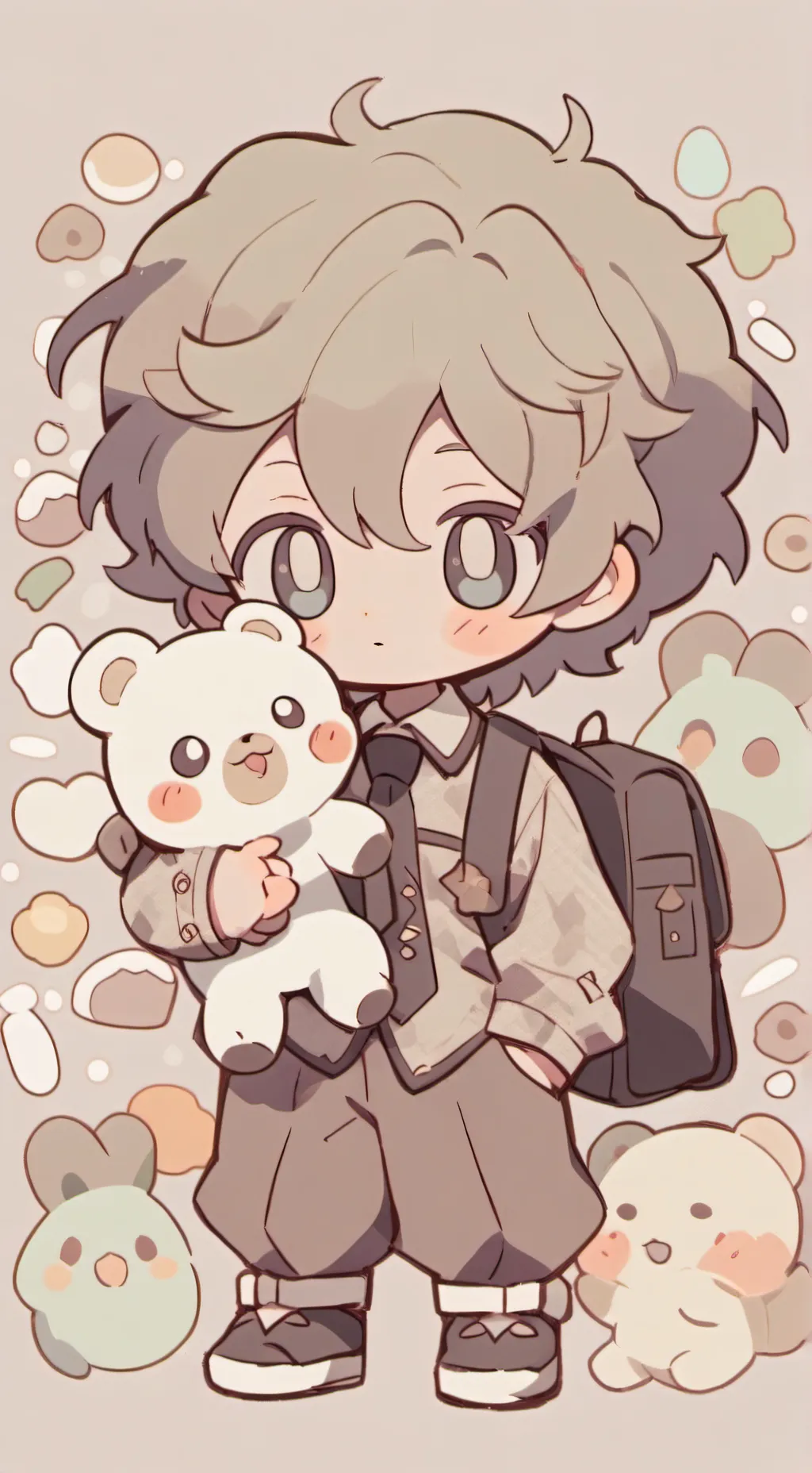 ai character: 🤍🪨Dw Pebble🪨🤍  background