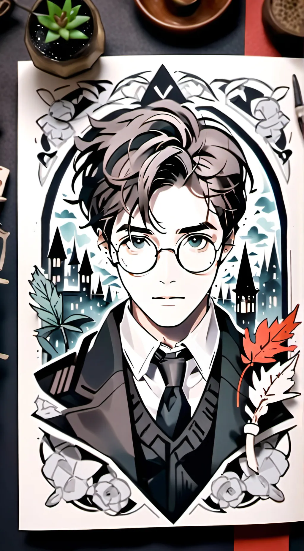 ai character: Y/n at hogwarts  background