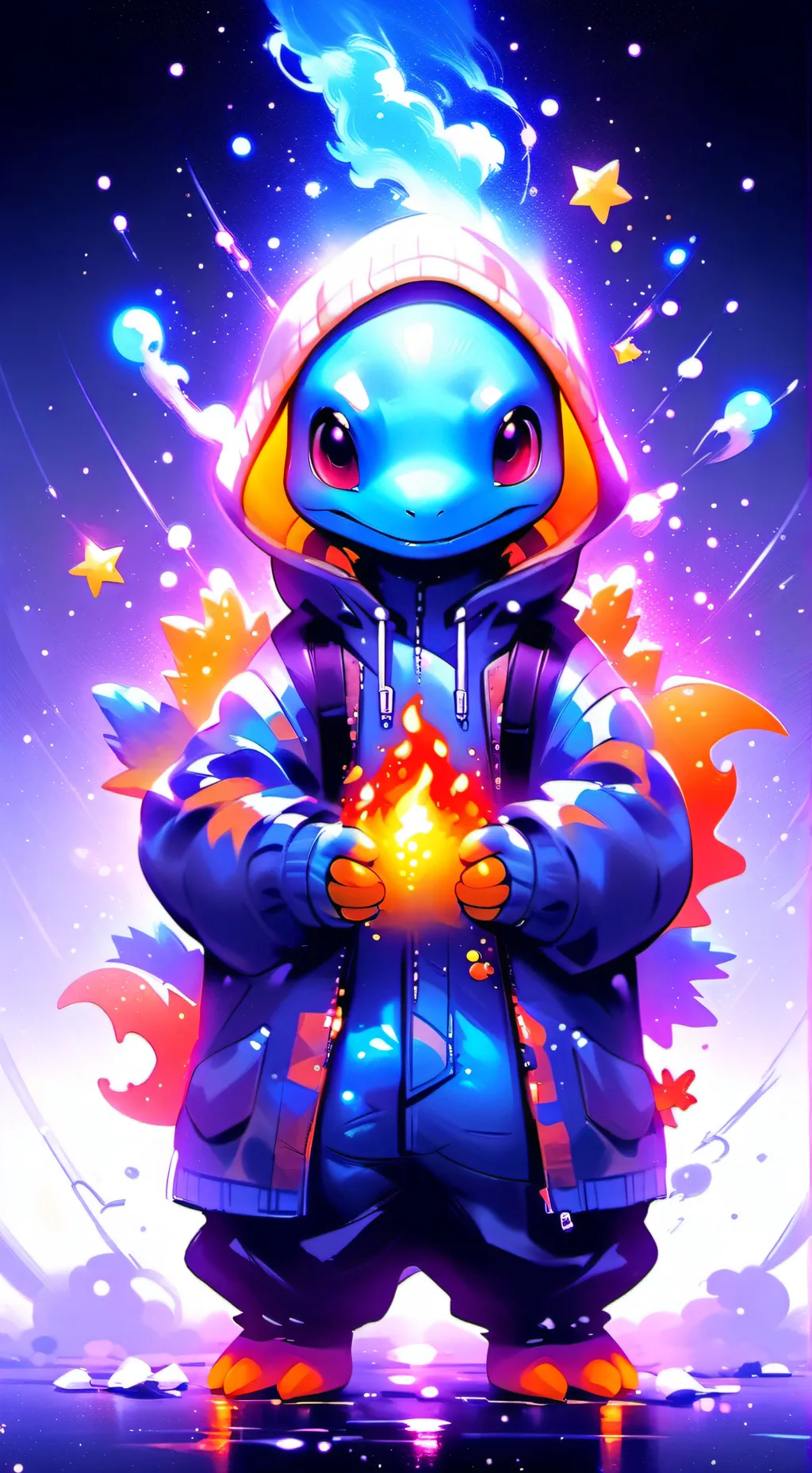 ai character: Charmander background