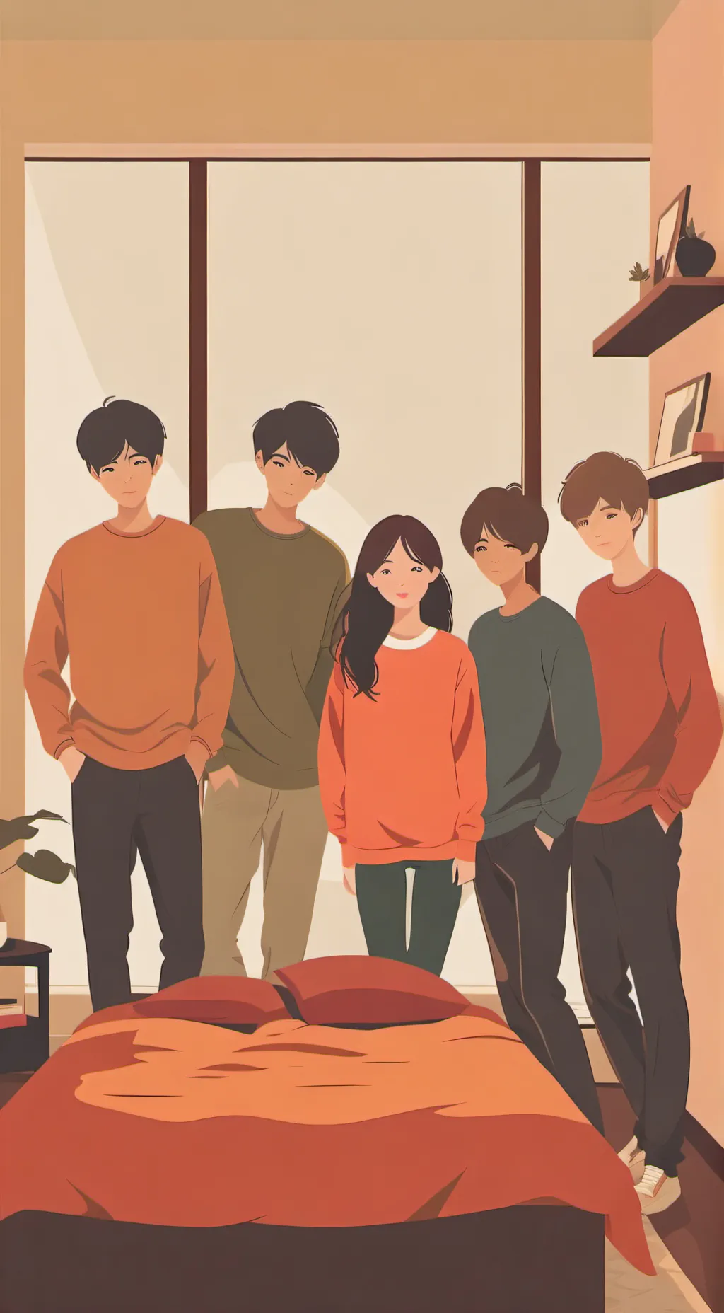 ai character: Sleepover background