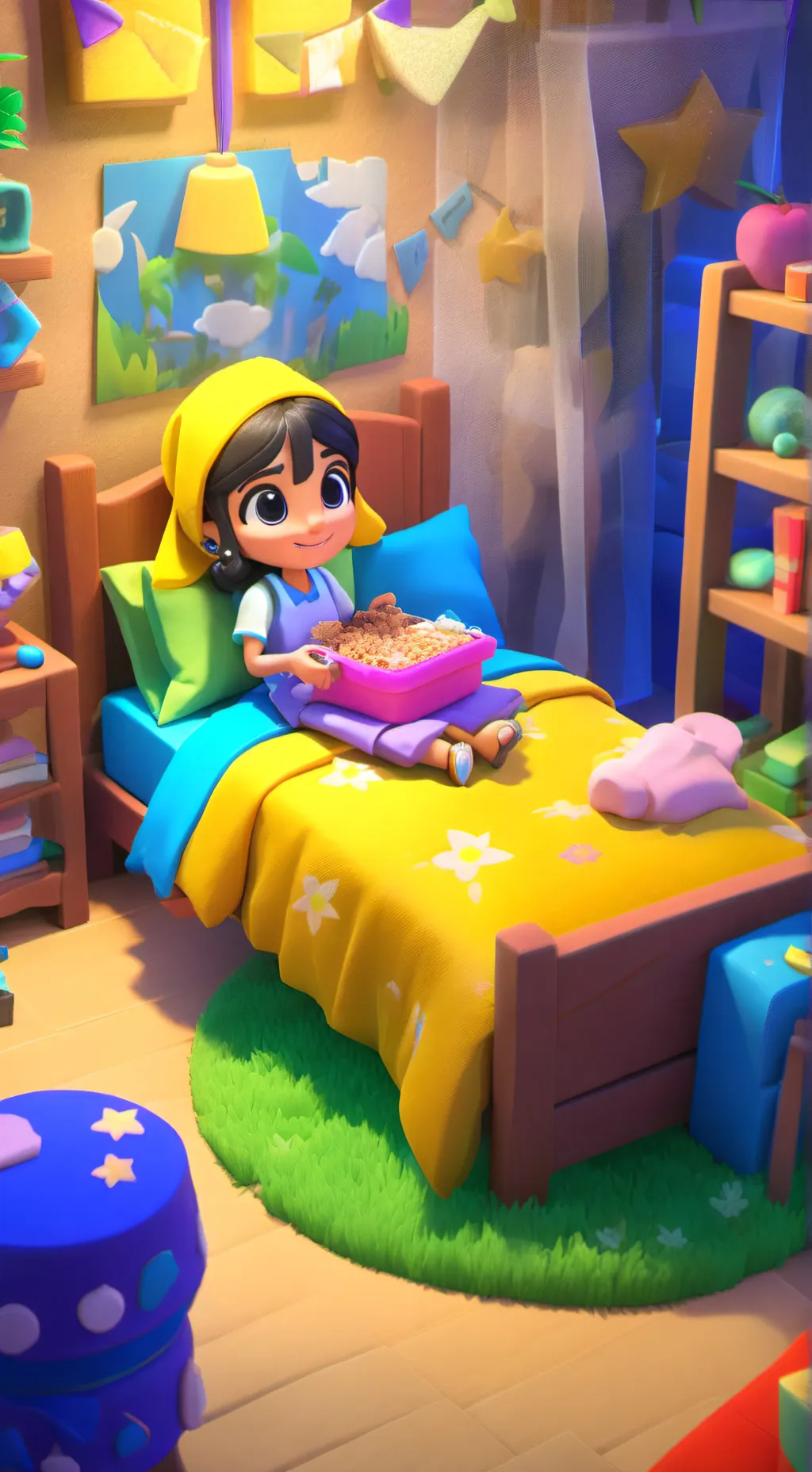 ai character: Sleepover  background