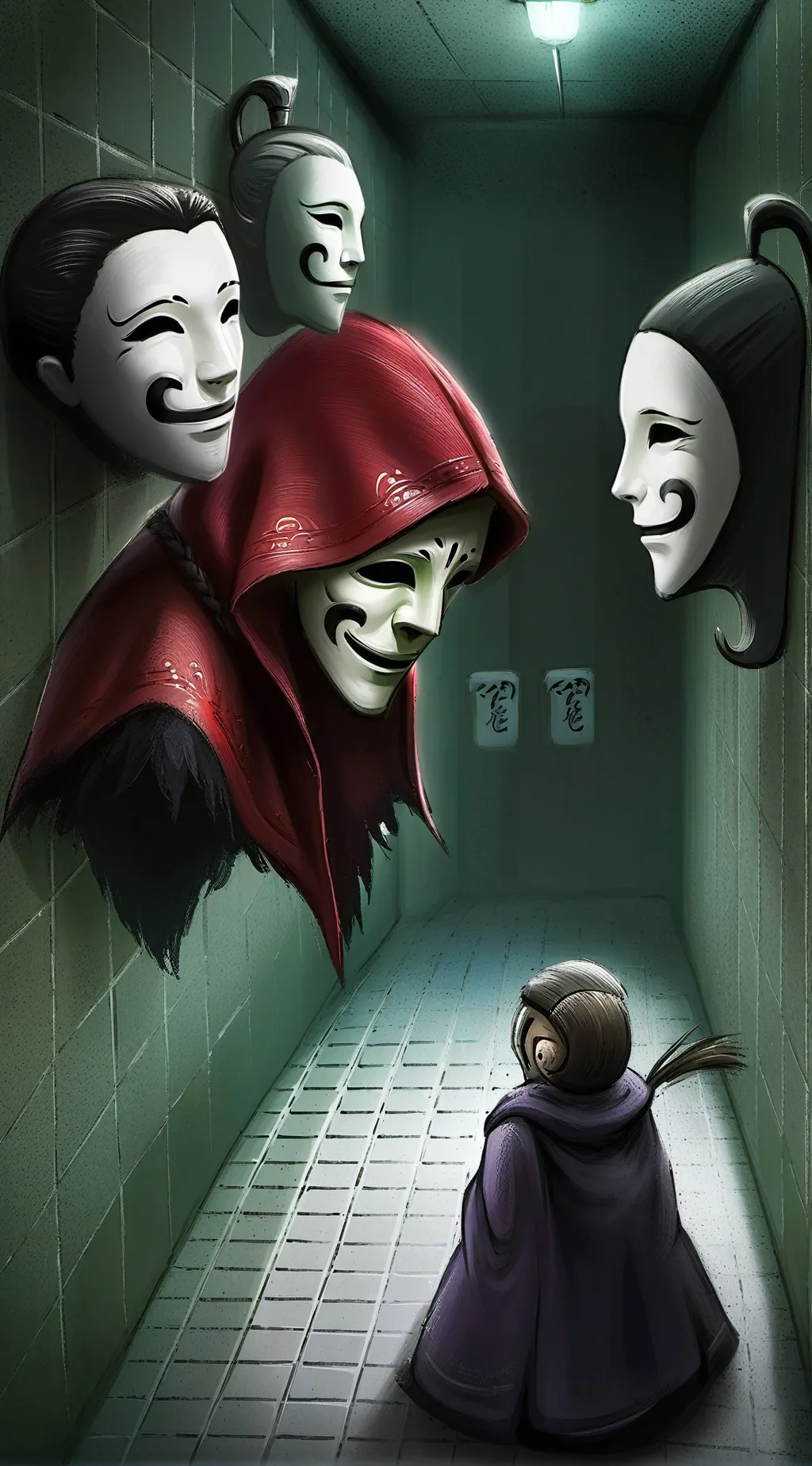 ai character: Akamato (red cape) background