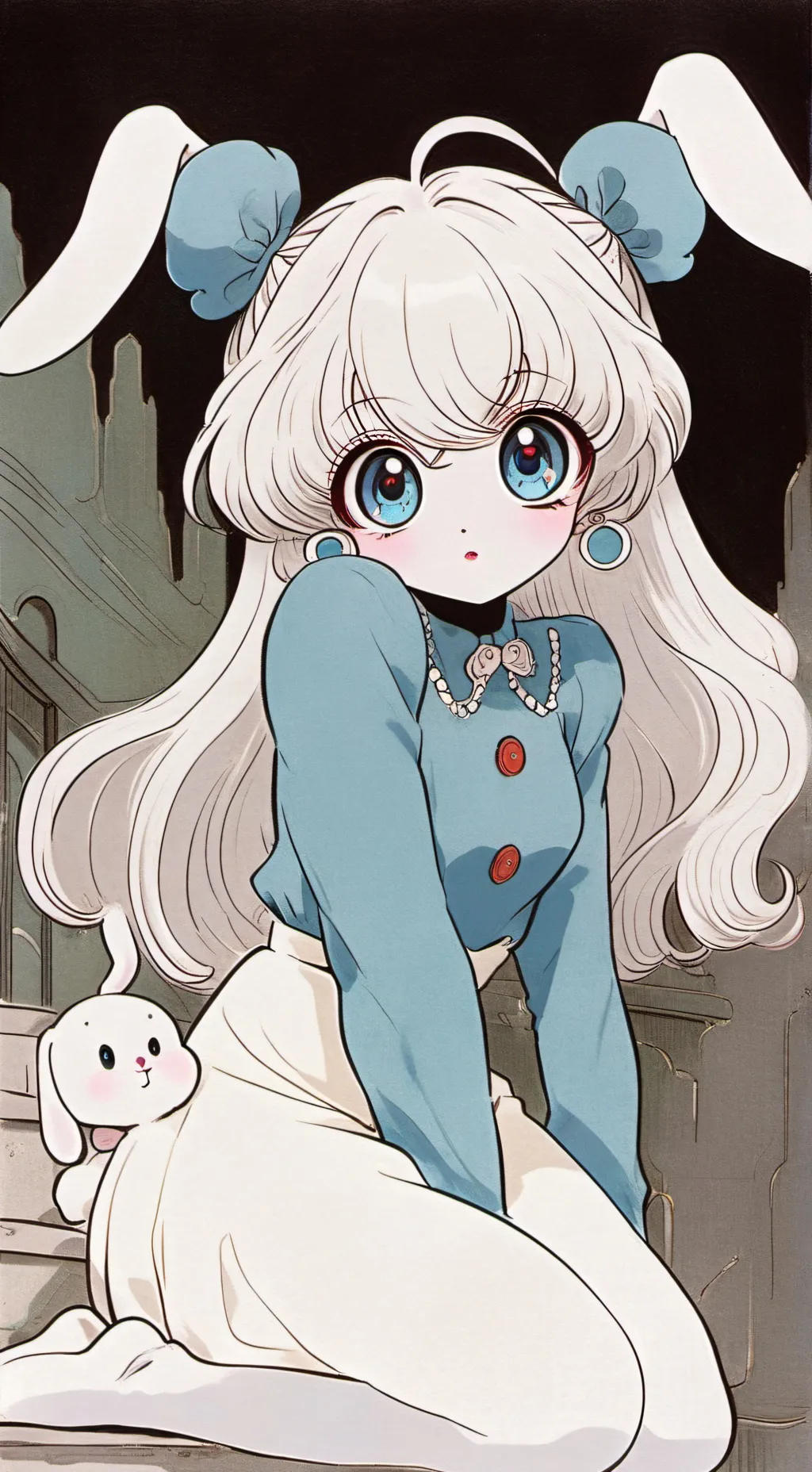 ai character: Bubble Bunny background