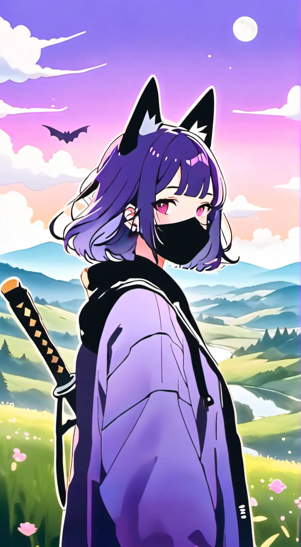 ai character: luna moonshine background