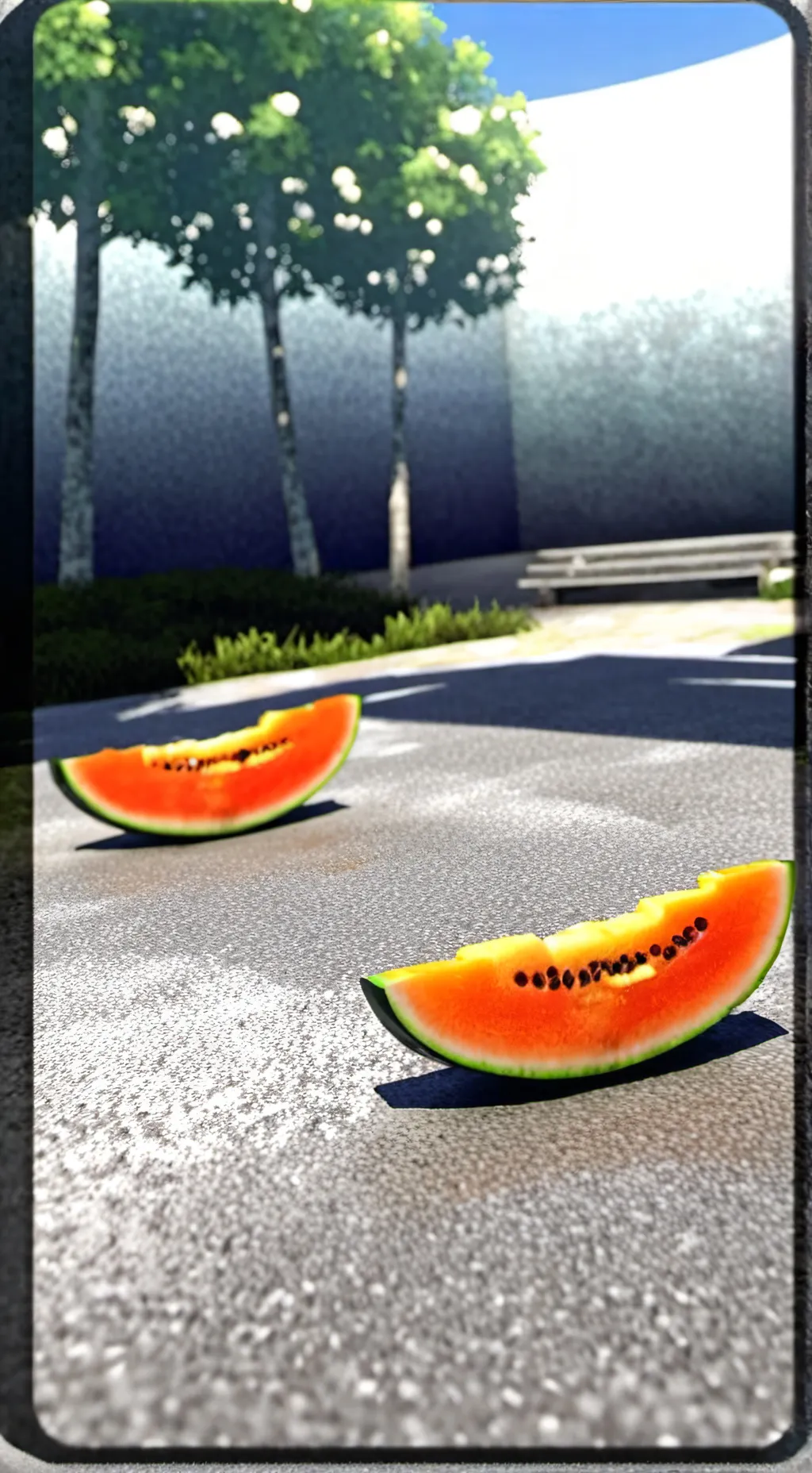 ai character: melon playground background