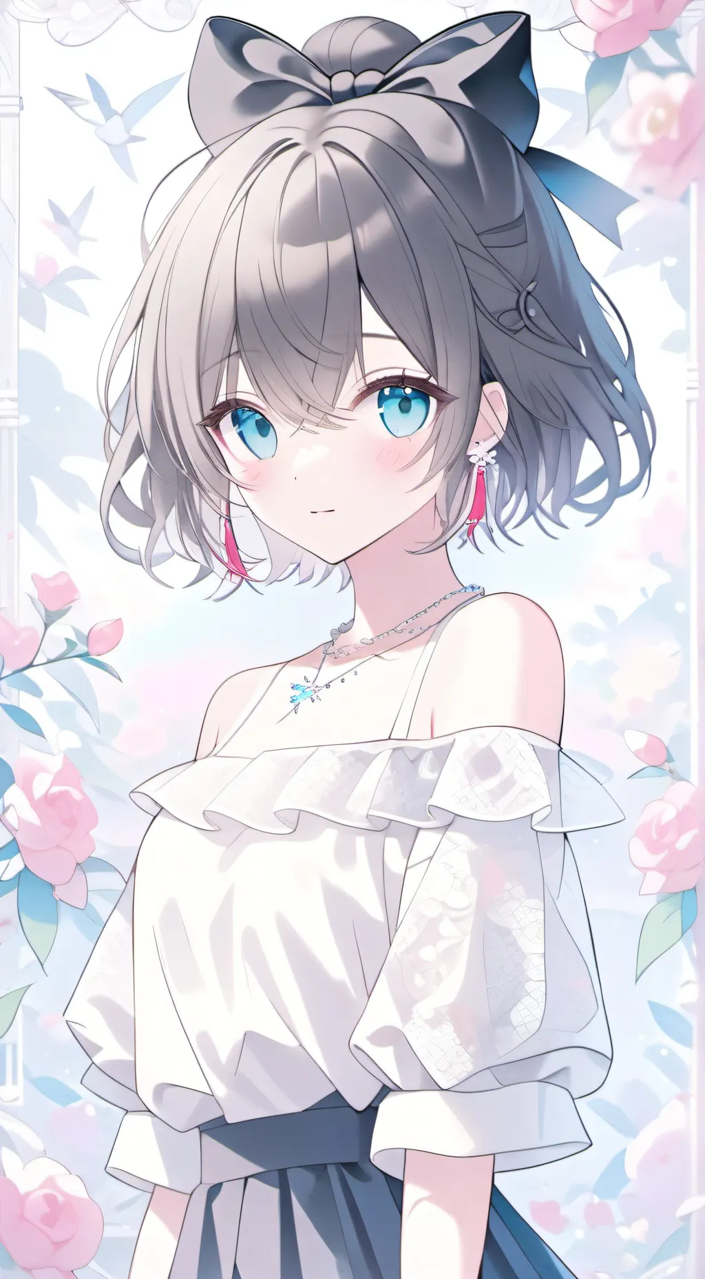 ai character: snow  background