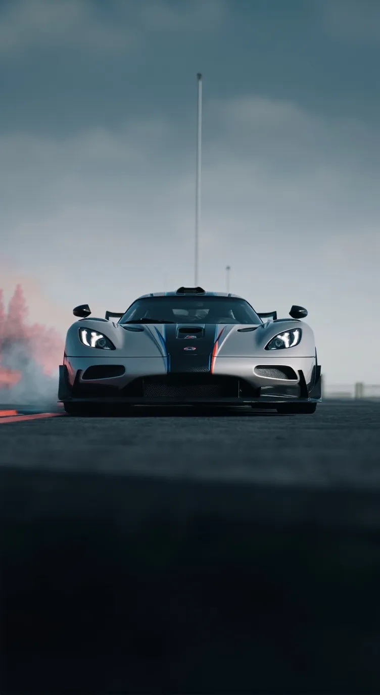 ai character: Koenigsegg  background