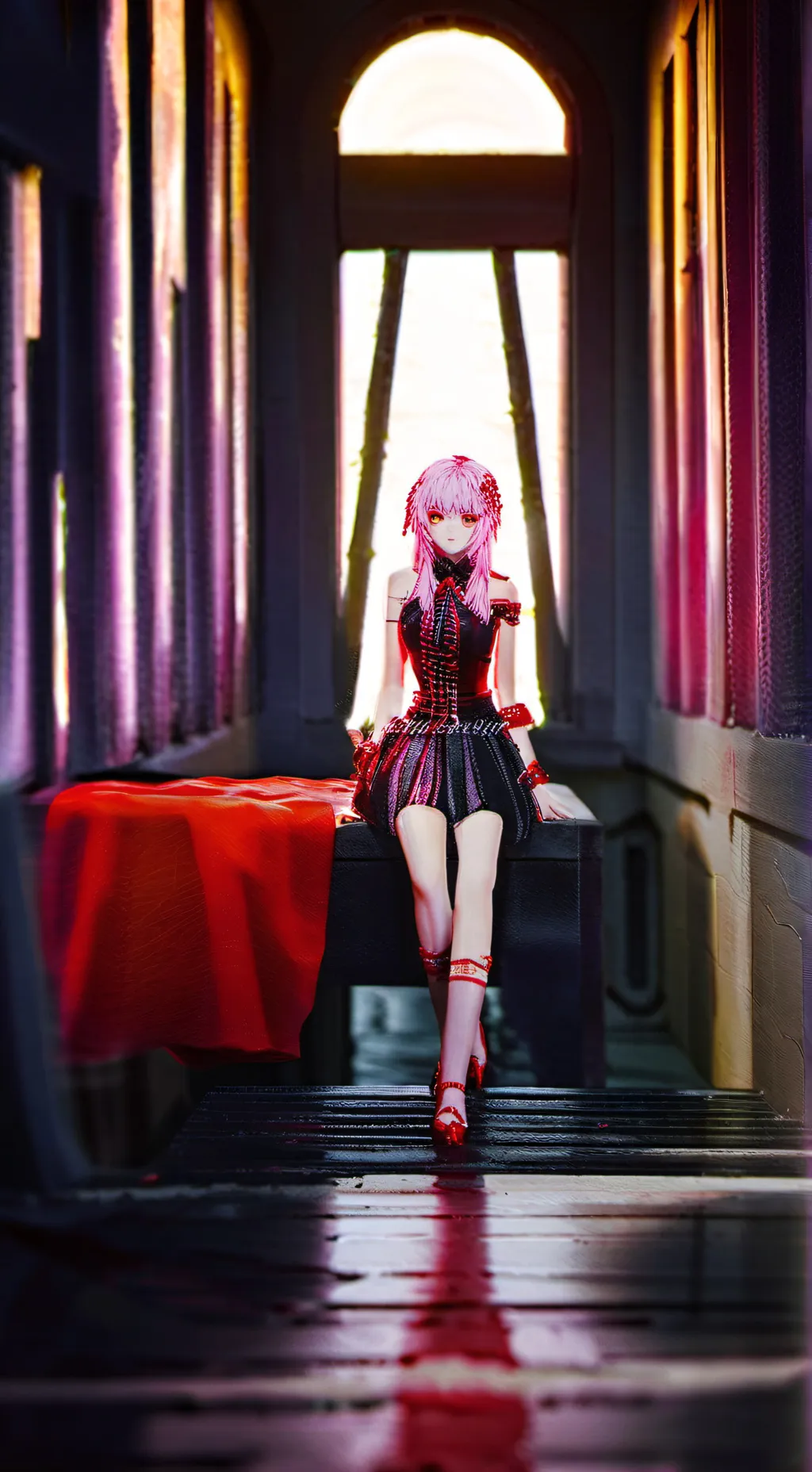 ai character: pink background