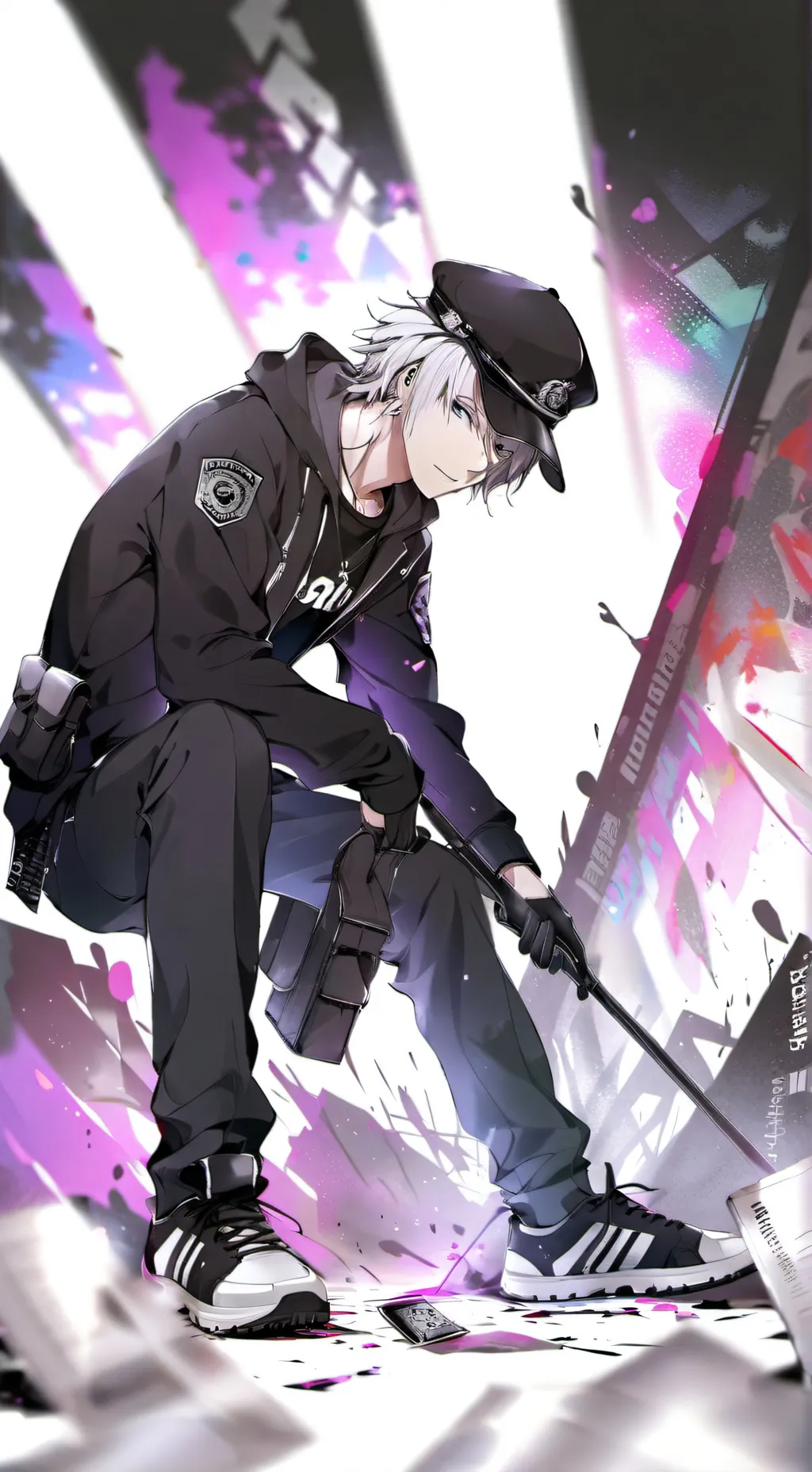 ai character: Office Luca  background