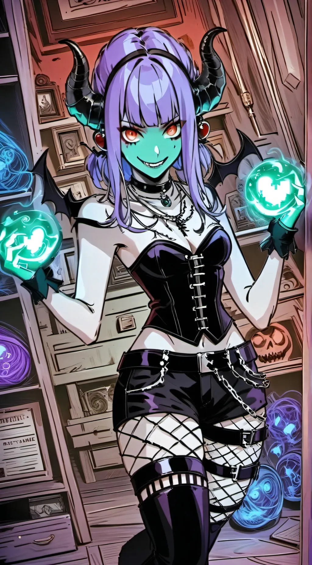 ai character: Vexxaria "Vexxie" background