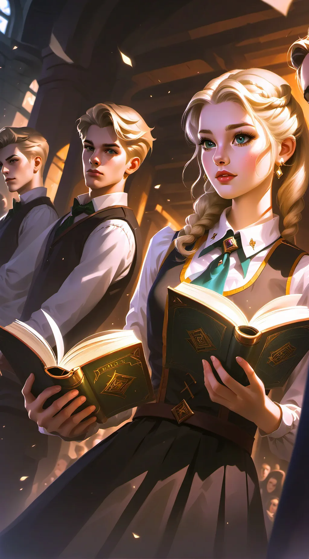 ai character: school classroom:3 background