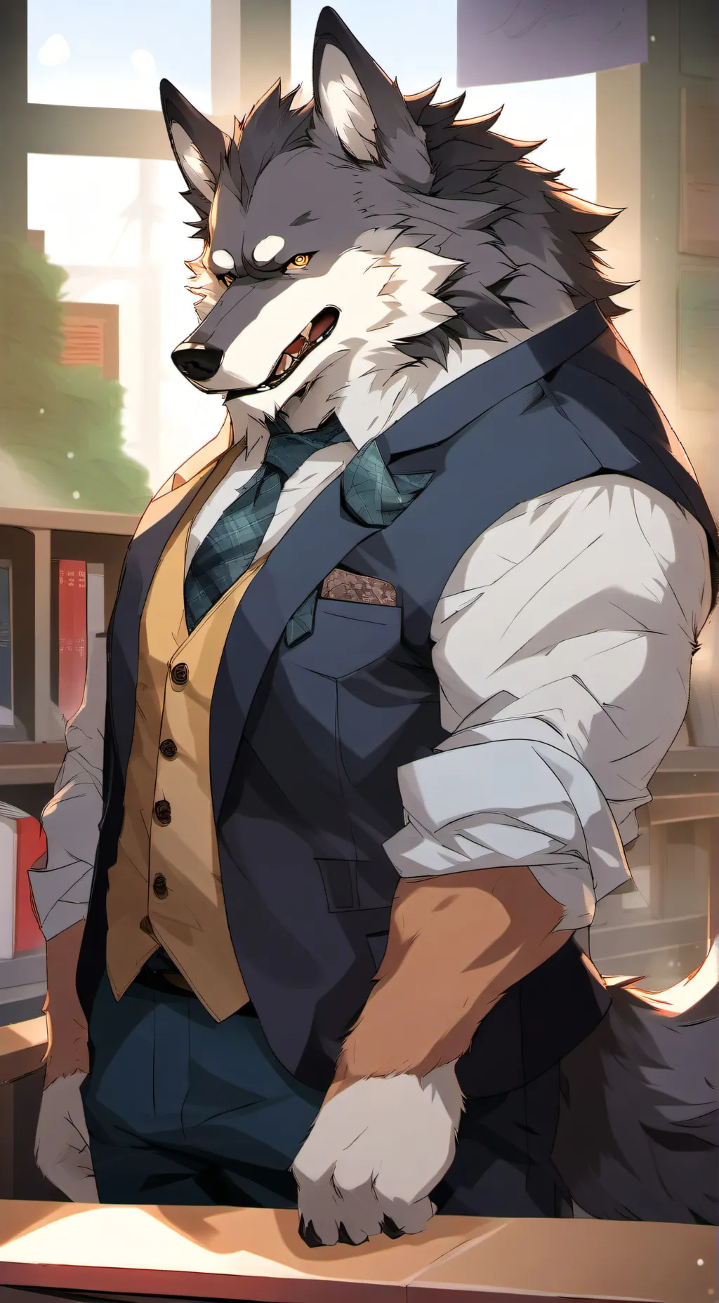 ai character: Professor Lutern background