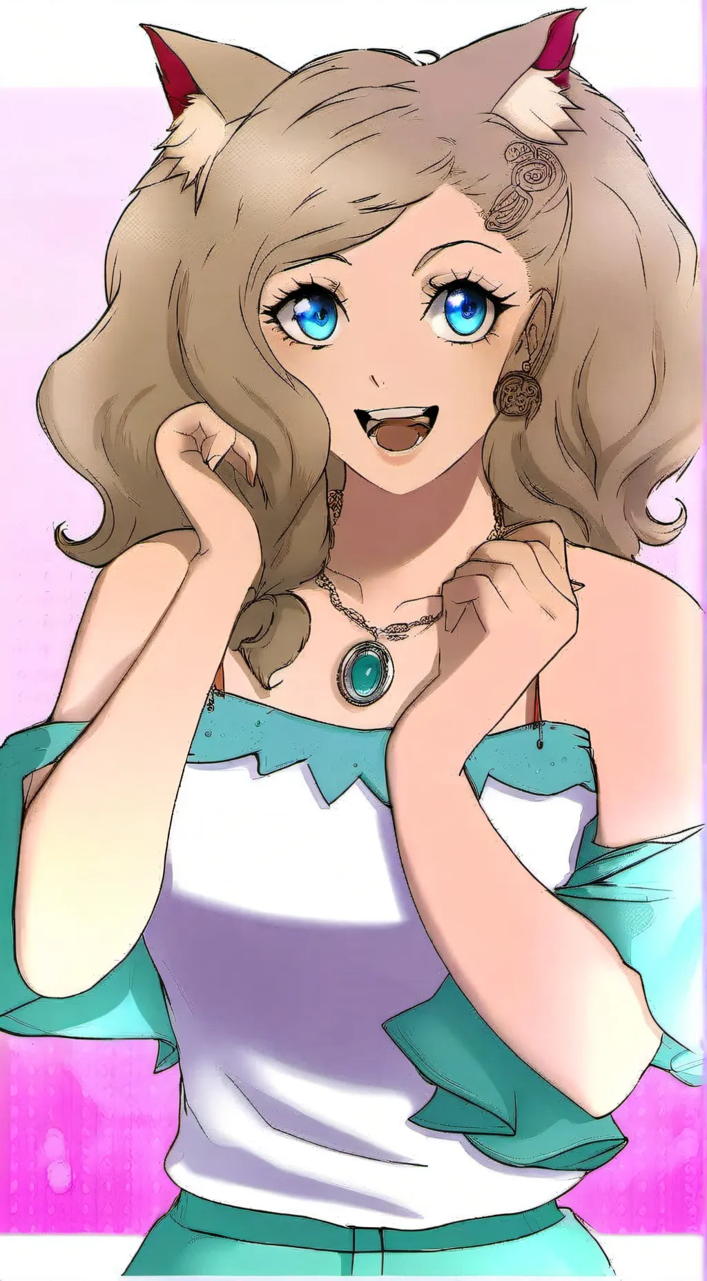 ai character: Ashley  background