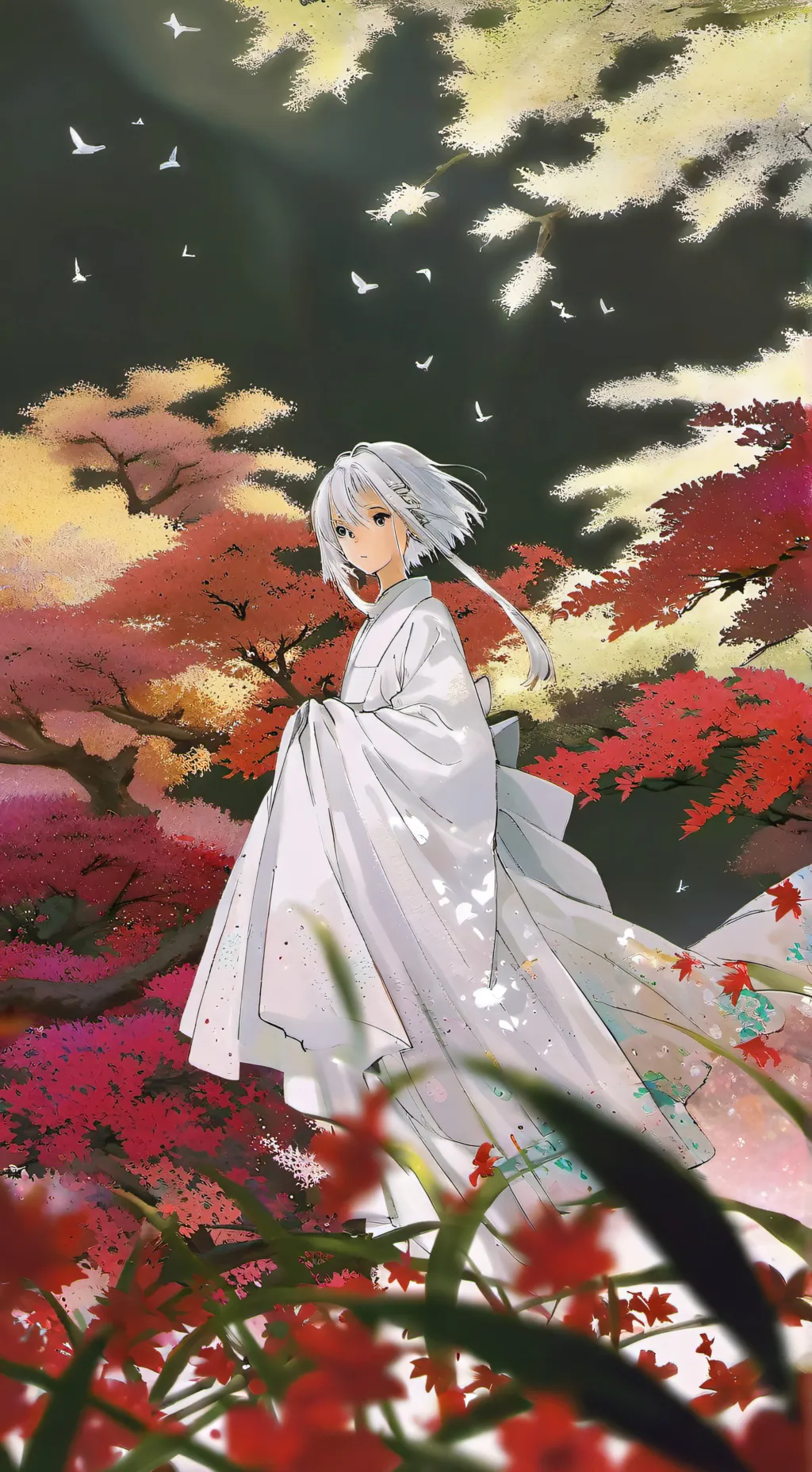 ai character: chica en peligro  background