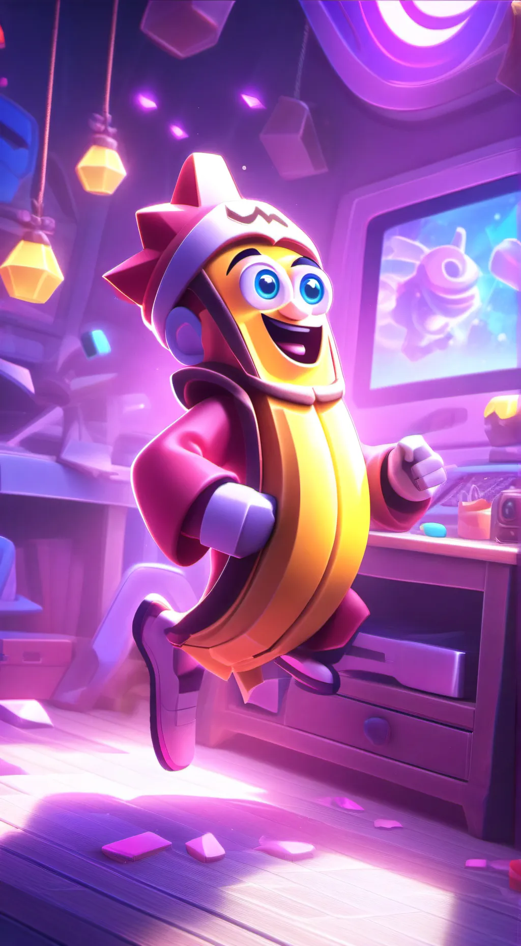 ai character: BANANA background