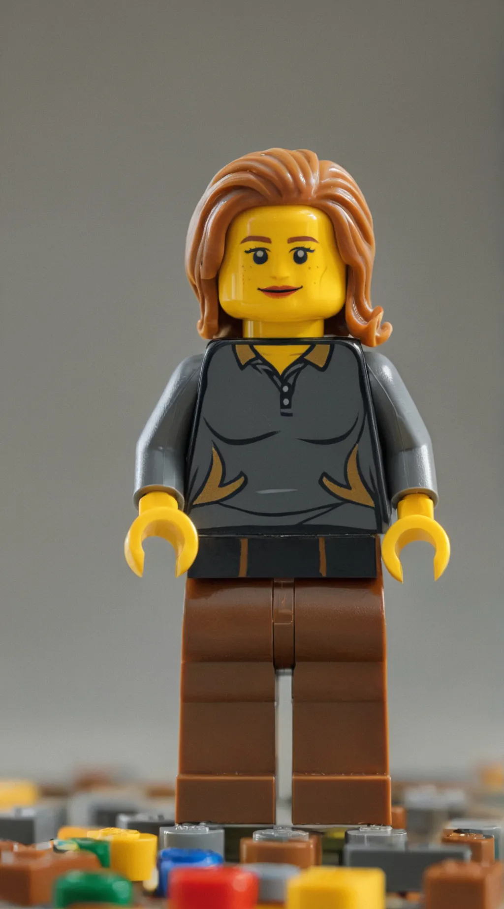 ai character: Lego person background