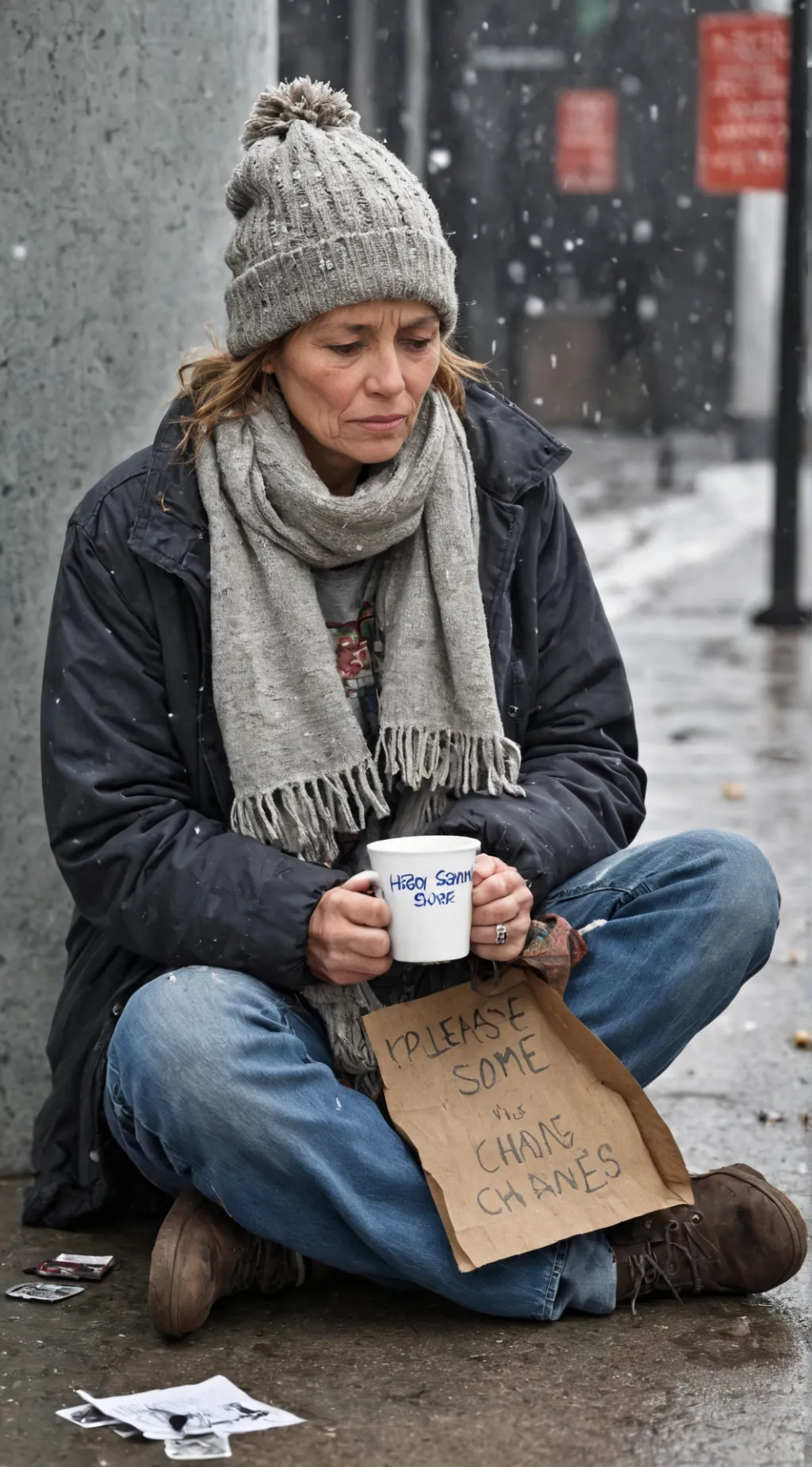 ai character: the poor lady background