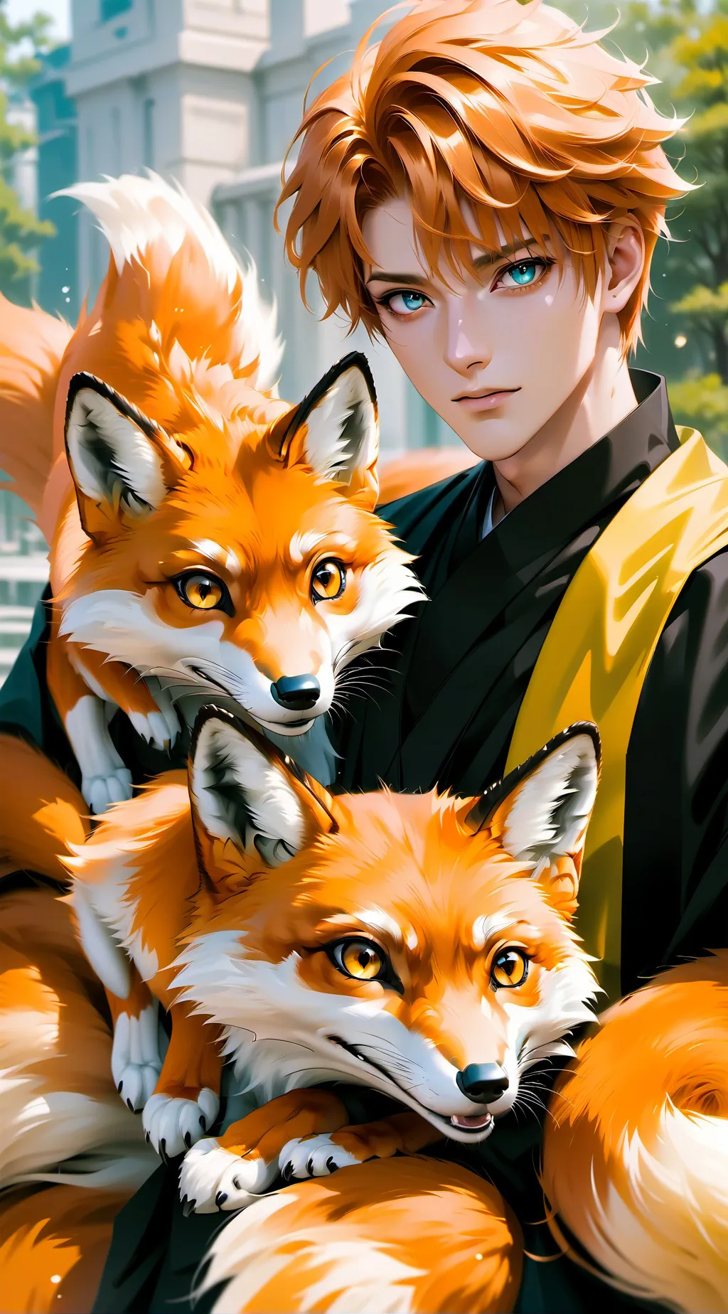 ai character: Hybrid background