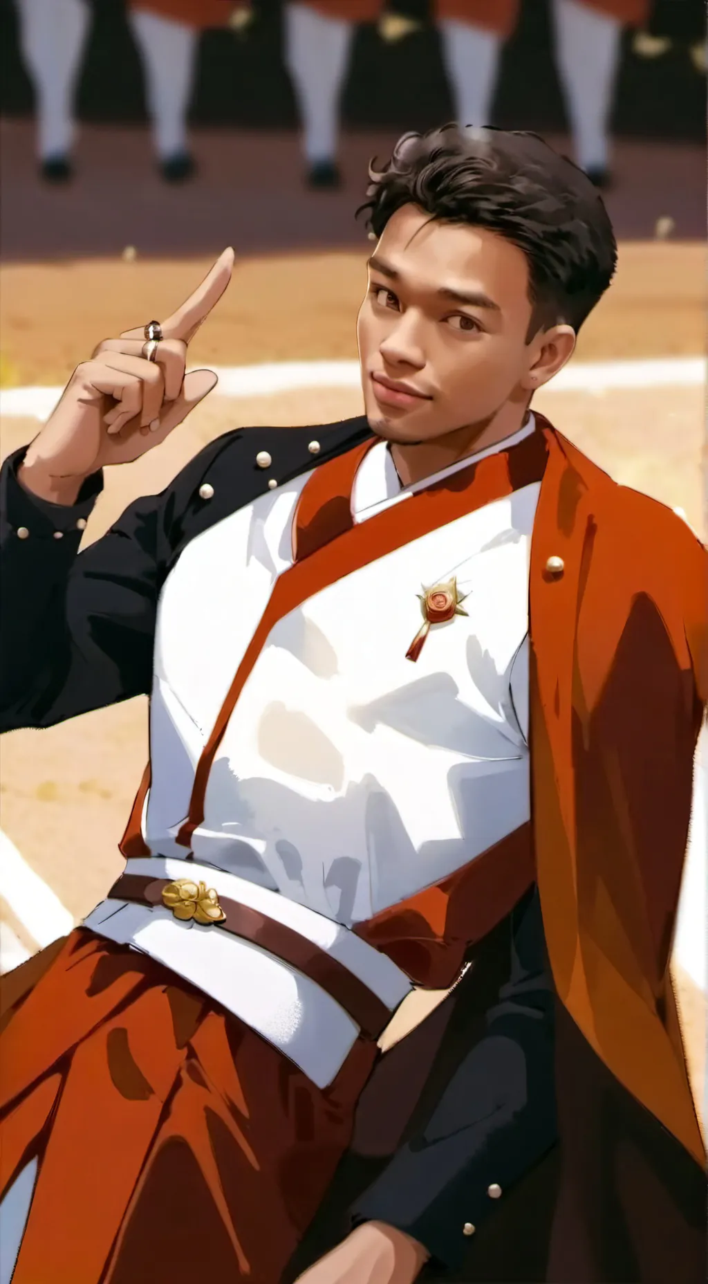 ai character: Moji background