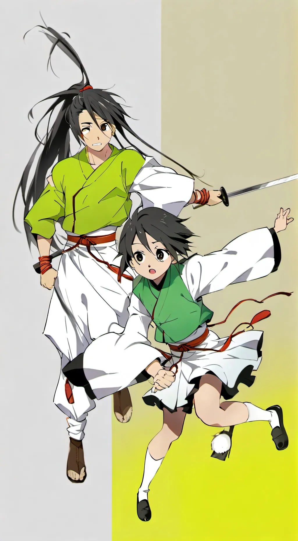 ai character: Dororo&Hyakkimaru background