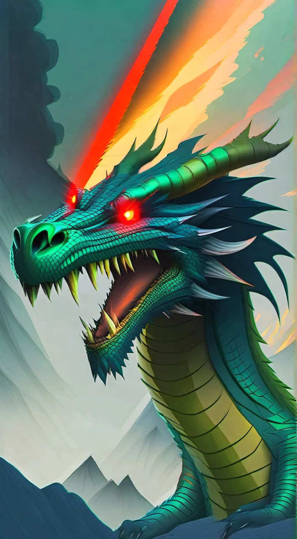 ai character: Laser background