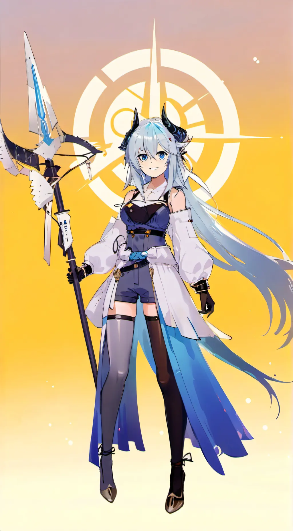 ai character: Ciel Blue dragon background