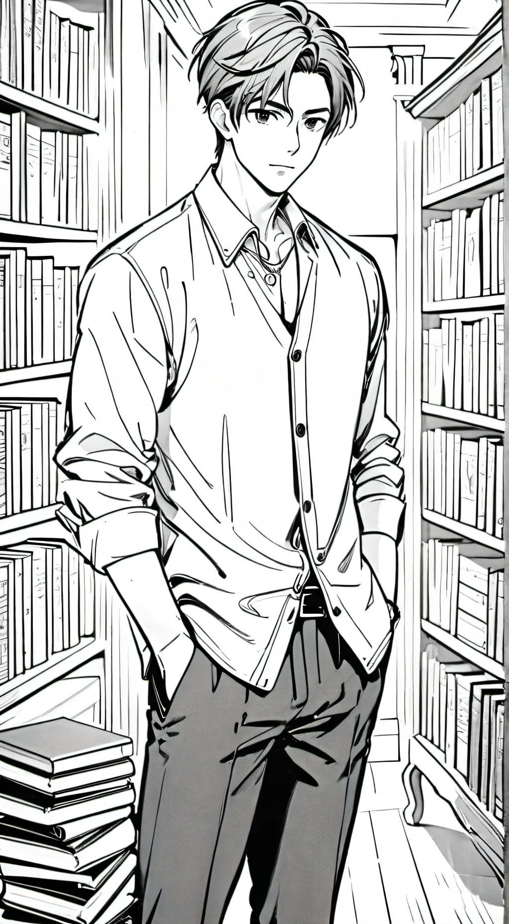 ai character: black background